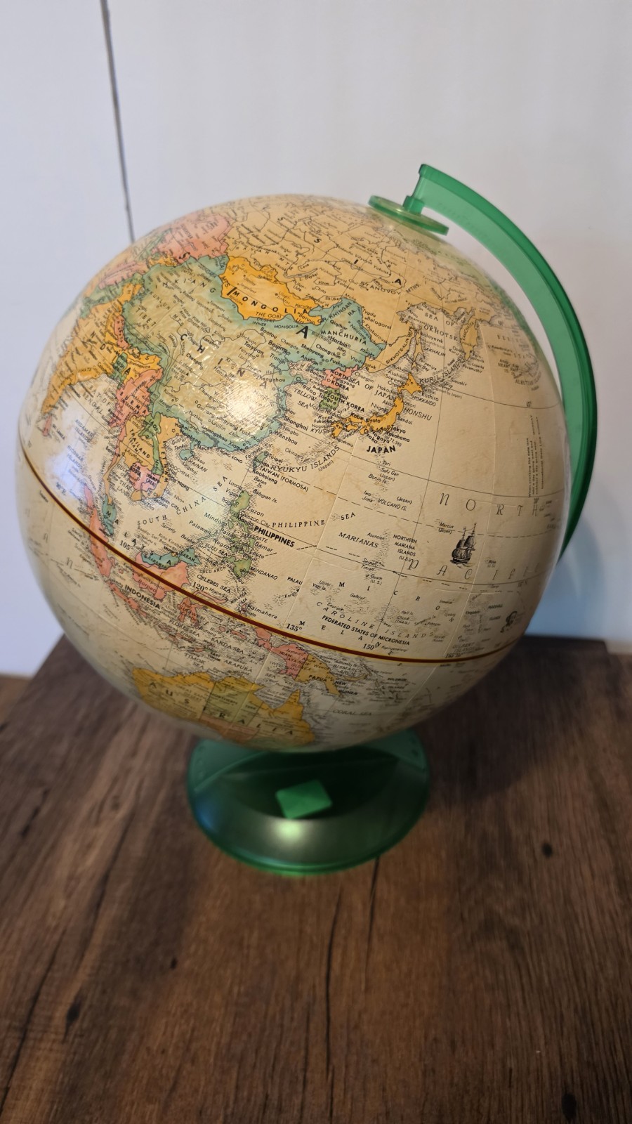 Globemaster 12 Inch Tabletop Globe Plastic Political Map Multicolor Rotating