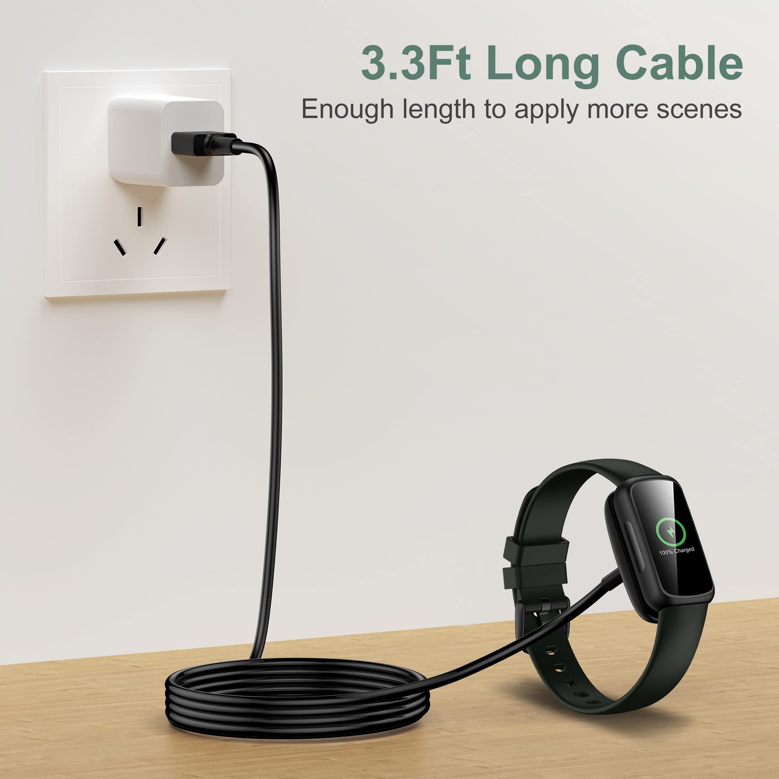 Charger Cable Replacement for Fitbit-Inspire-3 1 Pack 3.3ft USB