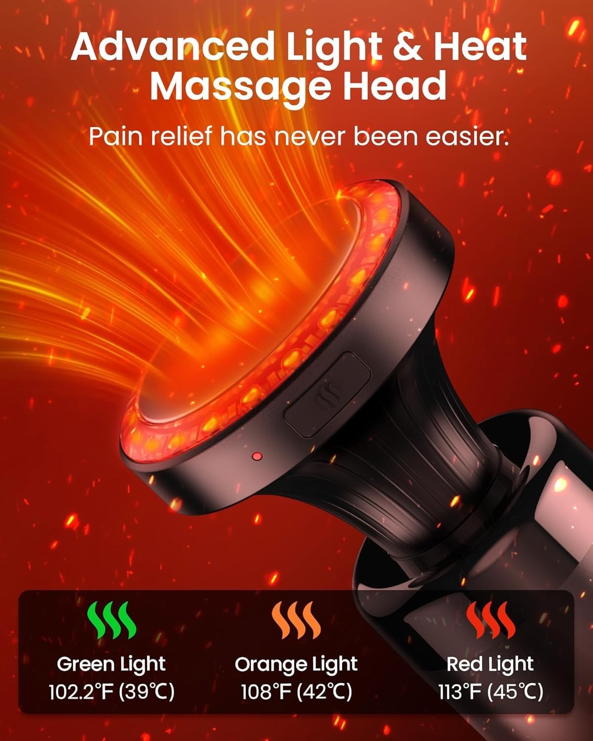 NAPRE Massage Gun with Extension Handle and 3 Adjustable Angles