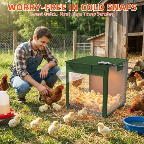 Brooder Box for Chicks, 200W Chick Brooder Constant Radiant Chicken Coop Heater