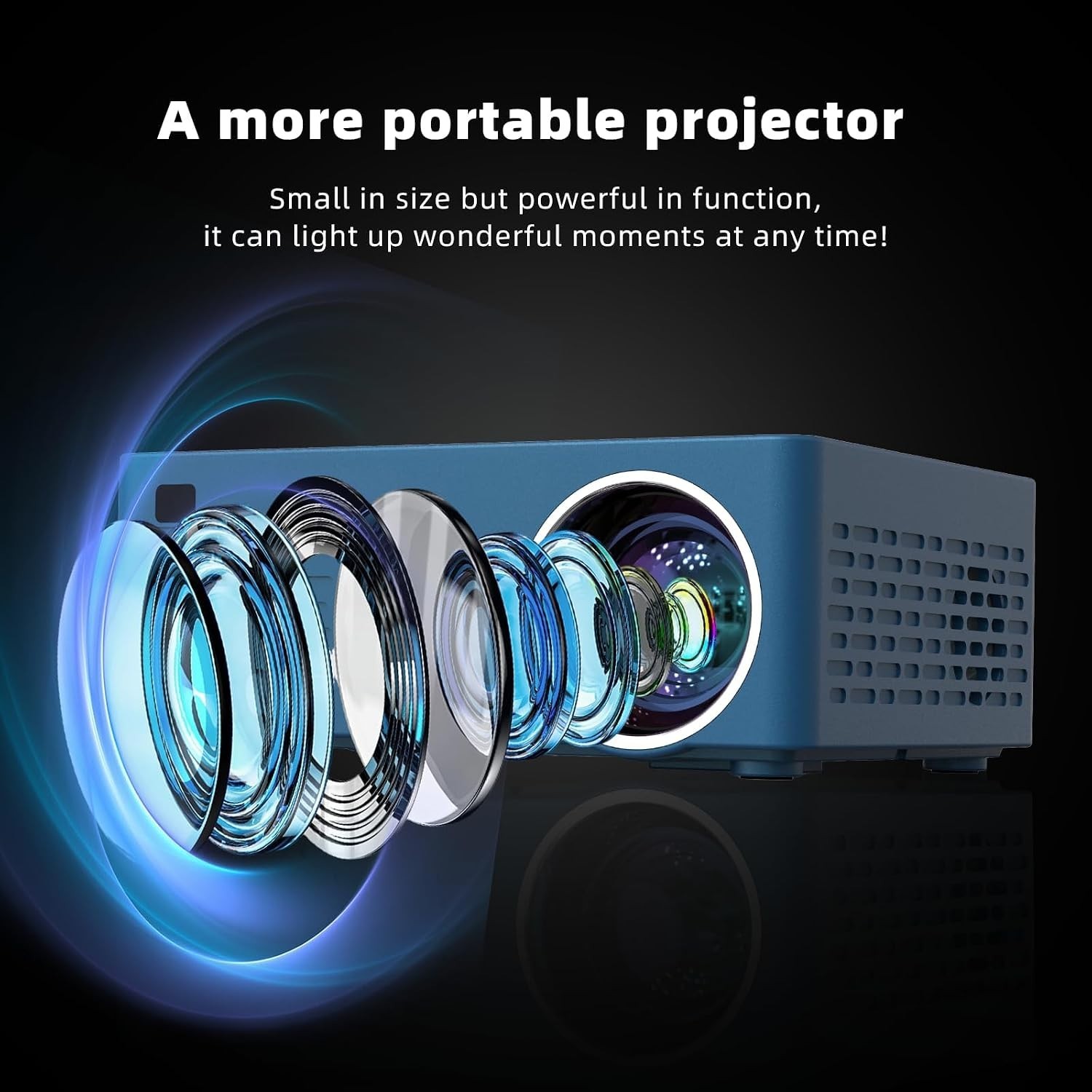 Smart support for 4K projectors,Comes with a mini stand ,Mini Projector with ...