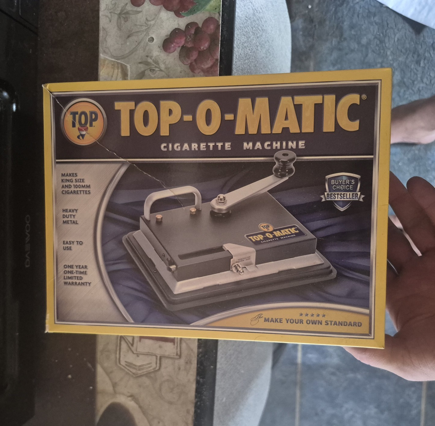 Top-O-Matic Cigarette Rolling/Making Machine w/ Box, Remove for 100mm Size