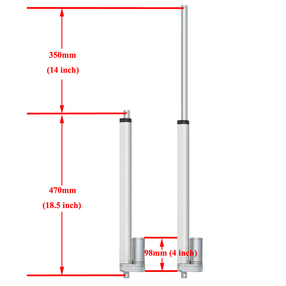 Single Axis Solar Tracker System -14" Inch 12V 1500N Linear Actuator +Controller