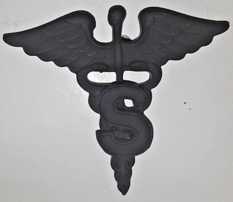 US Army MEDICAL SPECIALIST CORPS Insignia Pin SUBDUED BADGE VTG ORIGINAL NOS
