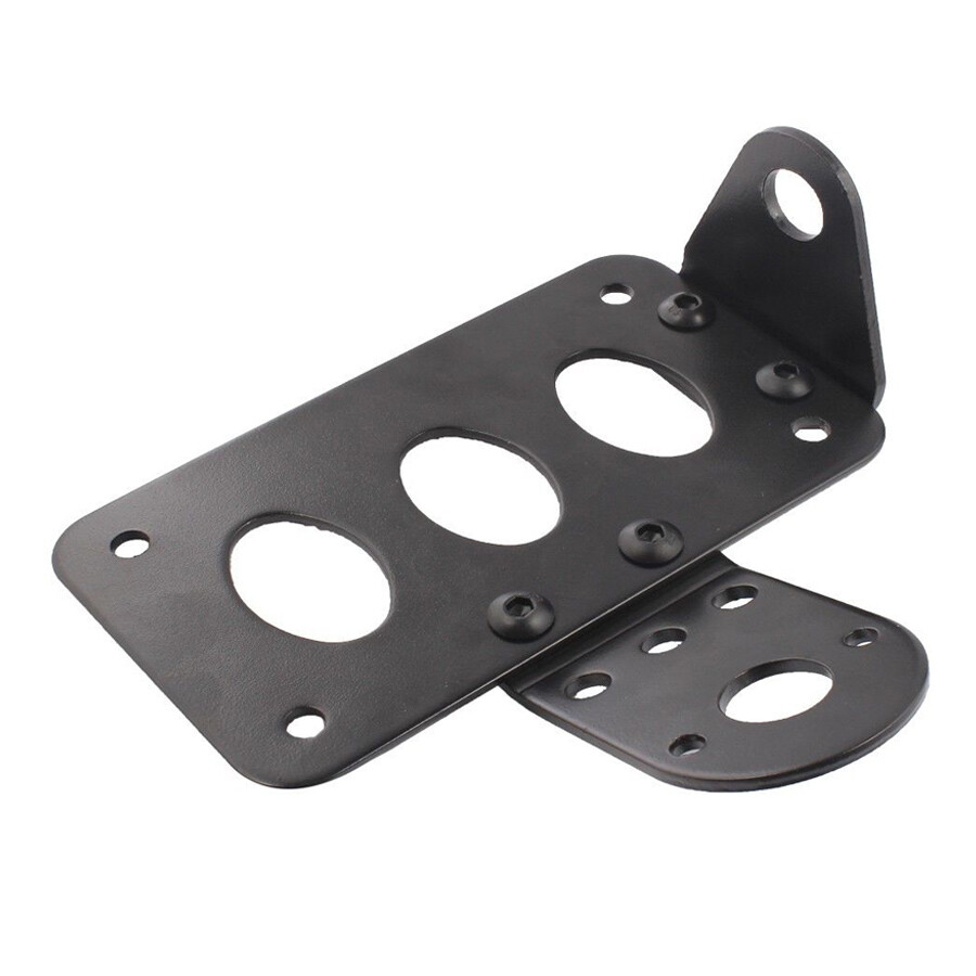 Motorcycle Side Mount License Plate Bracket Holder For Harley Chopper Dyna Black