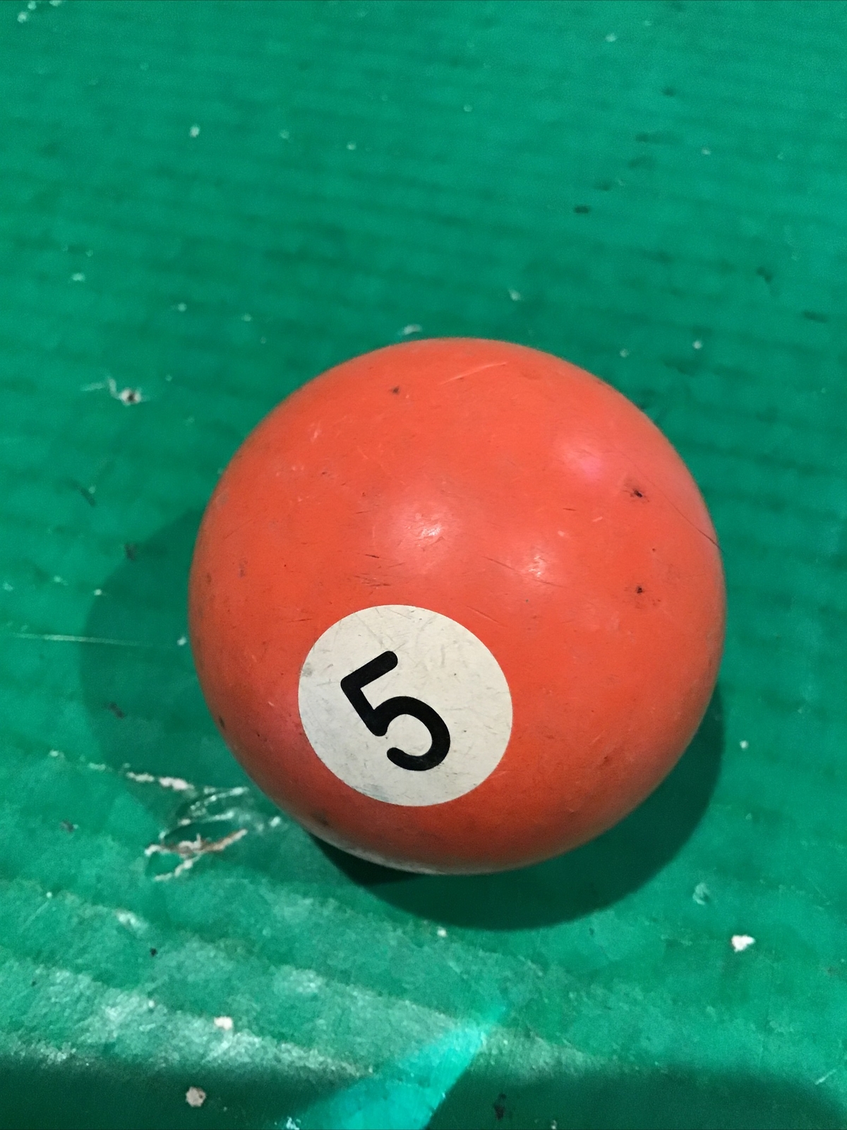 VTG Replacement Billiard Pool Ball 2 1/4" Diameter Number 5 Orange Solid (A)