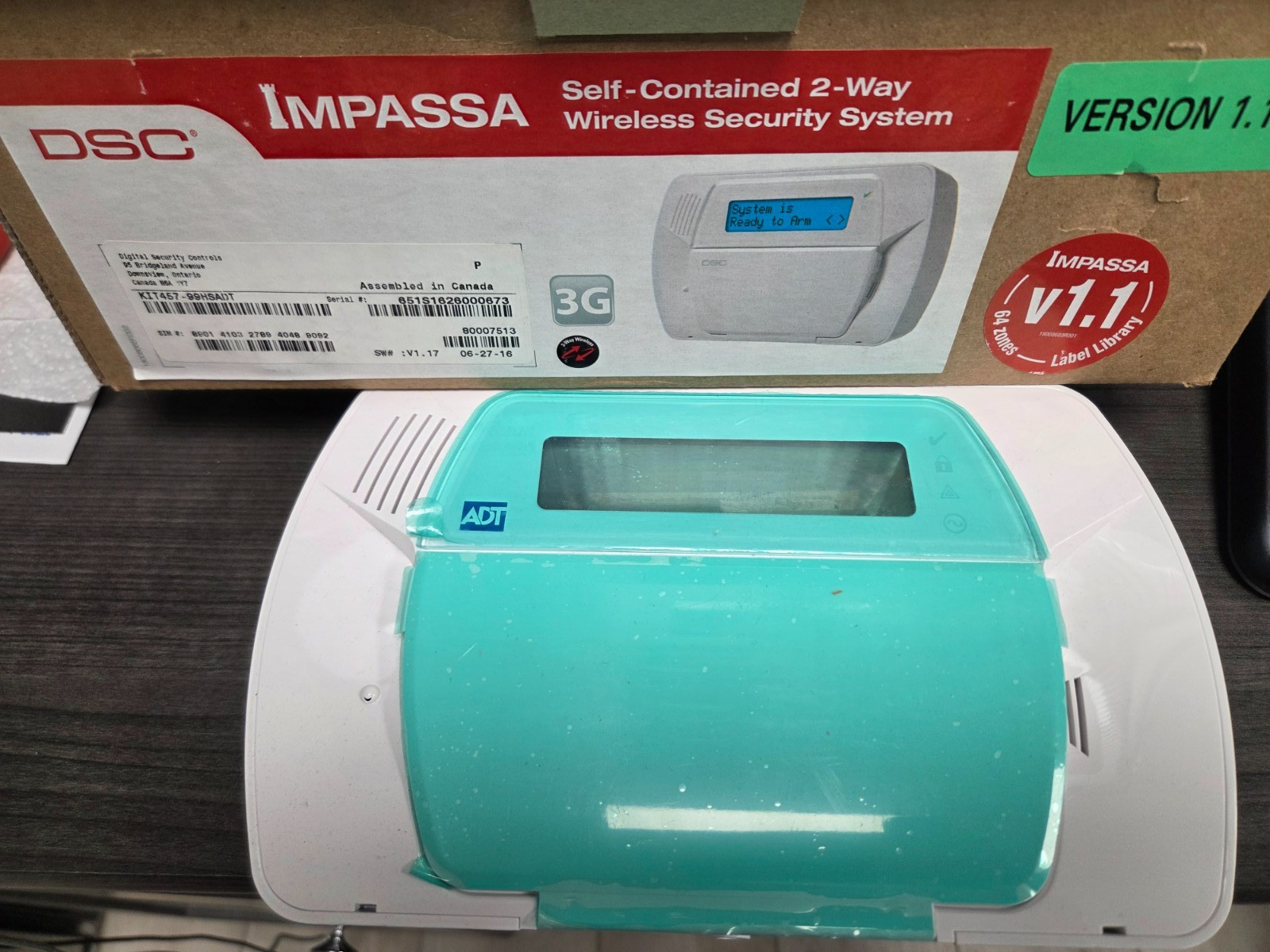 NEW DSC ADT  Impassa 9057-433  STAND ALONE Wireless Self-contained  Alarm