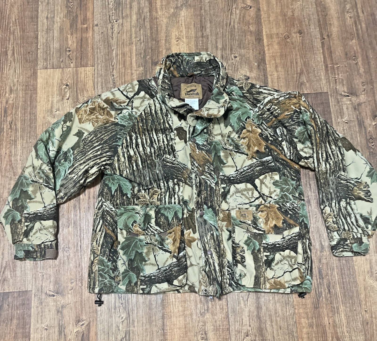 Vintage Men’s Duxbak Insulated Camo Hunting Jacket with Pockets Size XL