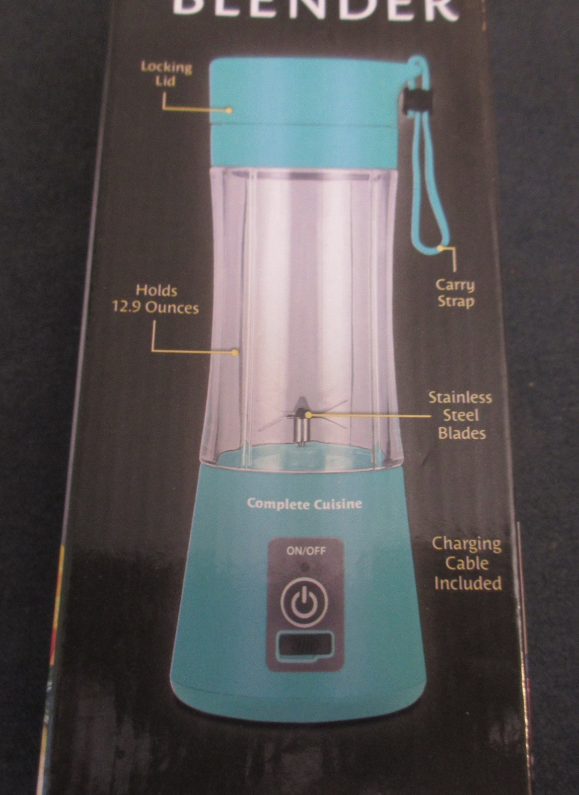 Complete Cuisine Portable Blender, Rechargeable Personal Smoothie Mixer, NEW dxd
