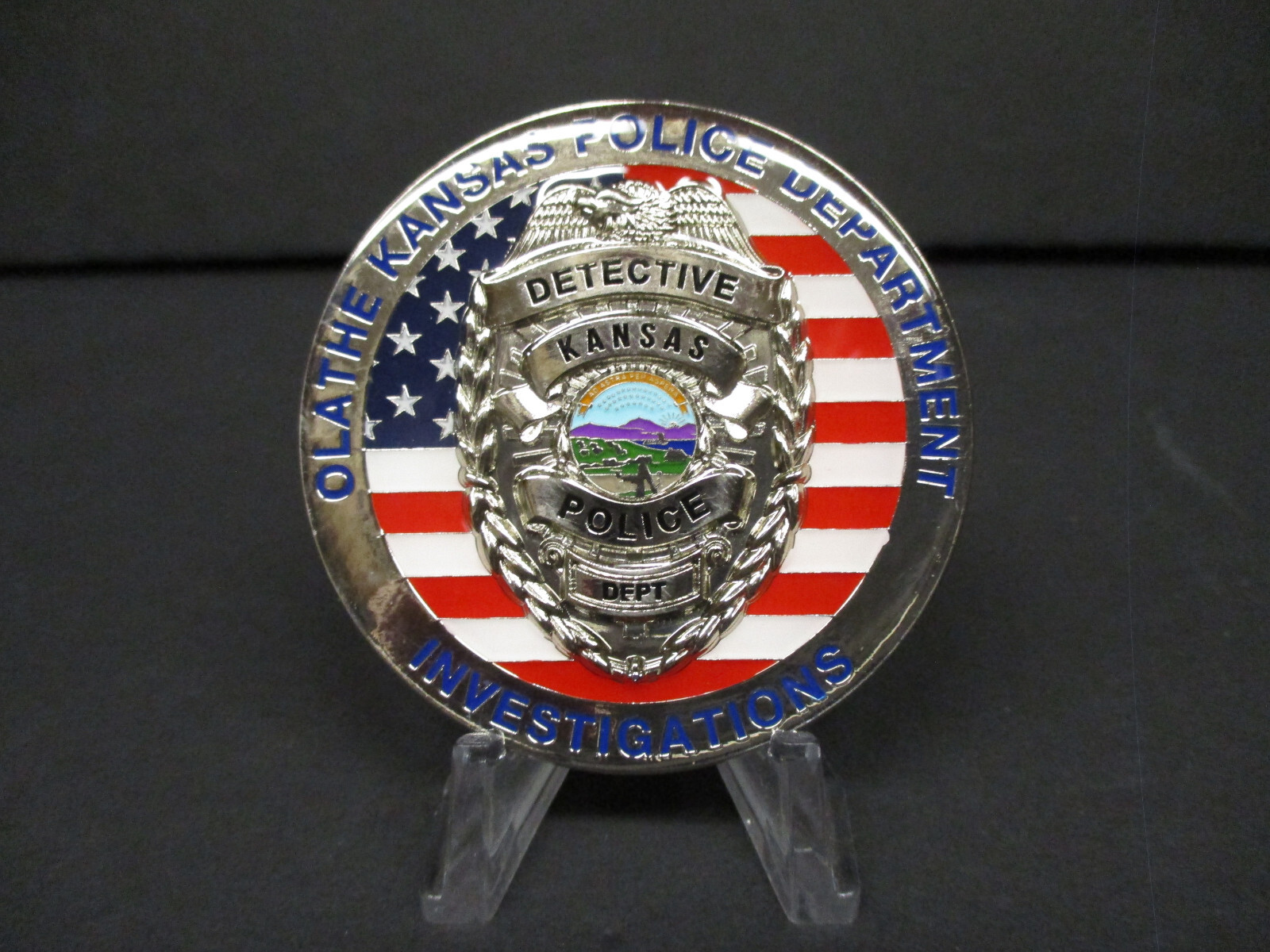 OLATHE, KS POLICE DEPT INVESTIGATIONS UNIT CHALLENGE COIN