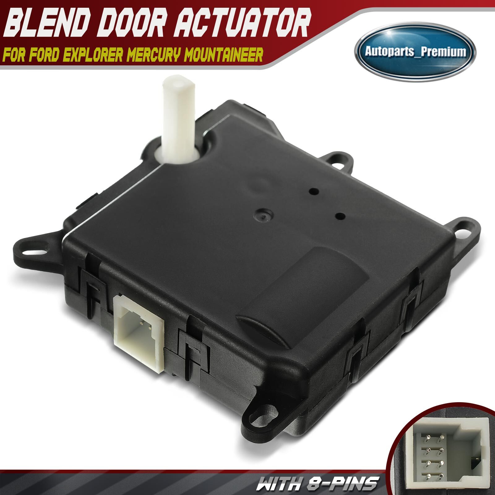 HVAC Heater Blend Door Actuator for Ford Explorer Mercury 2002-2010 Auxiliary