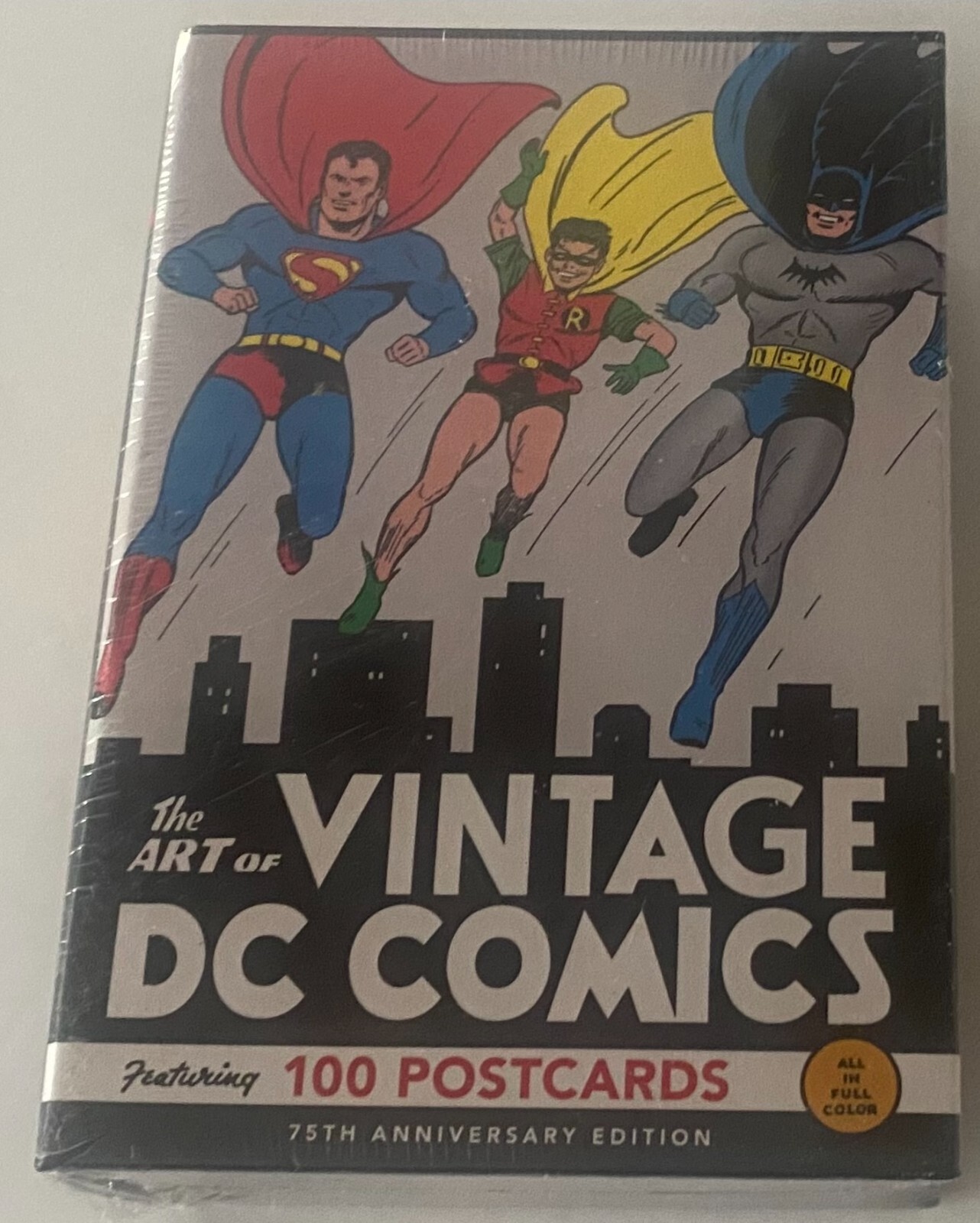 THE ART OF VINTAGE DC COMICS 100 POSTCARDS 75TH ANNIVERSARY EDITION, NEW, SEALED