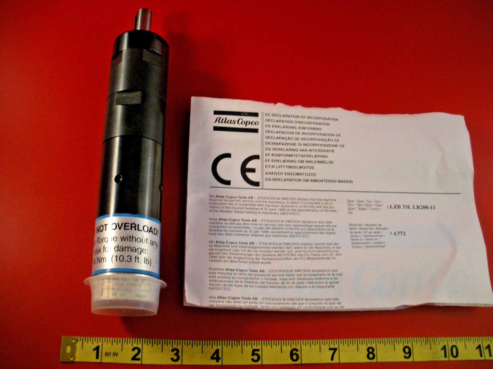 Atlas Copco LZB33L LR200-11 Pneumatic Air Motor LZB 33L LR 190rpm 8411030862 Nnb