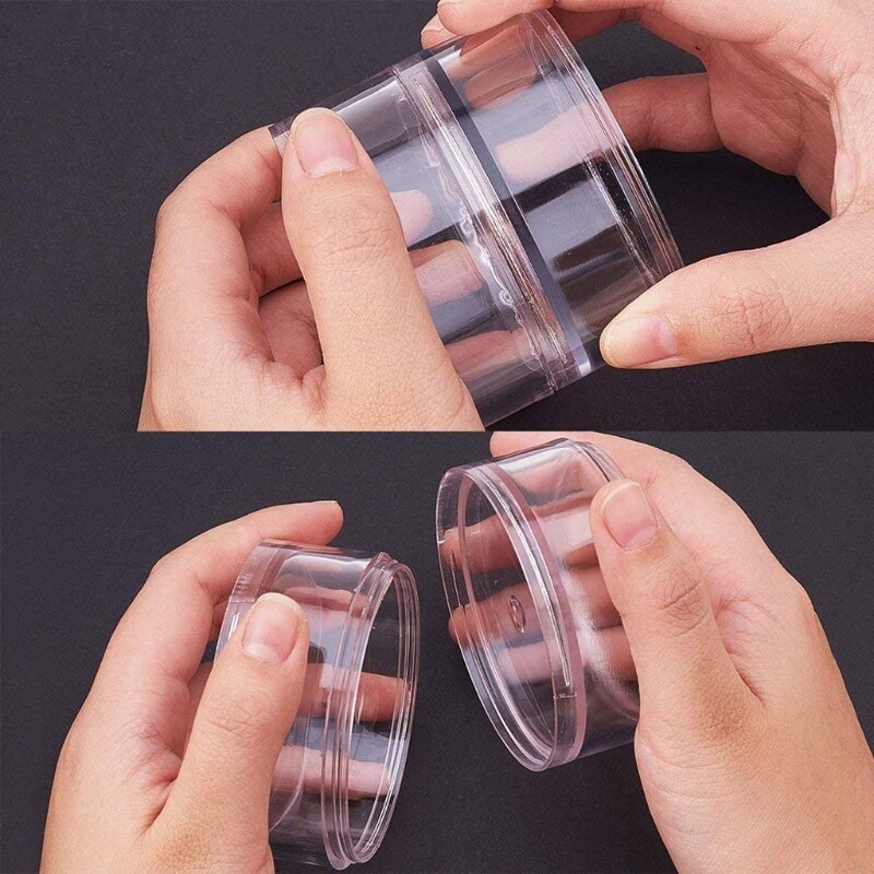 Plastic Container 5 Layer Joint Stackable Round Box Accessories Box