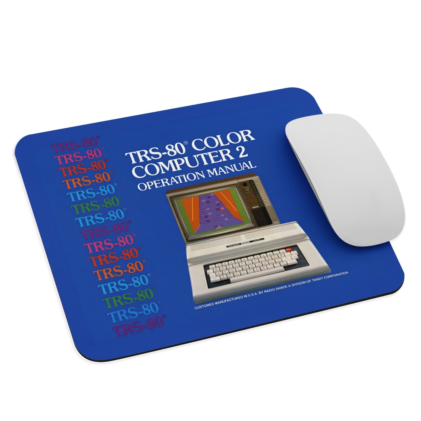 TRS-80 Color Computer 2 Mouse Pad - Retro CoCo 80s Tech Gaming Mat 9.5" x 7.75"