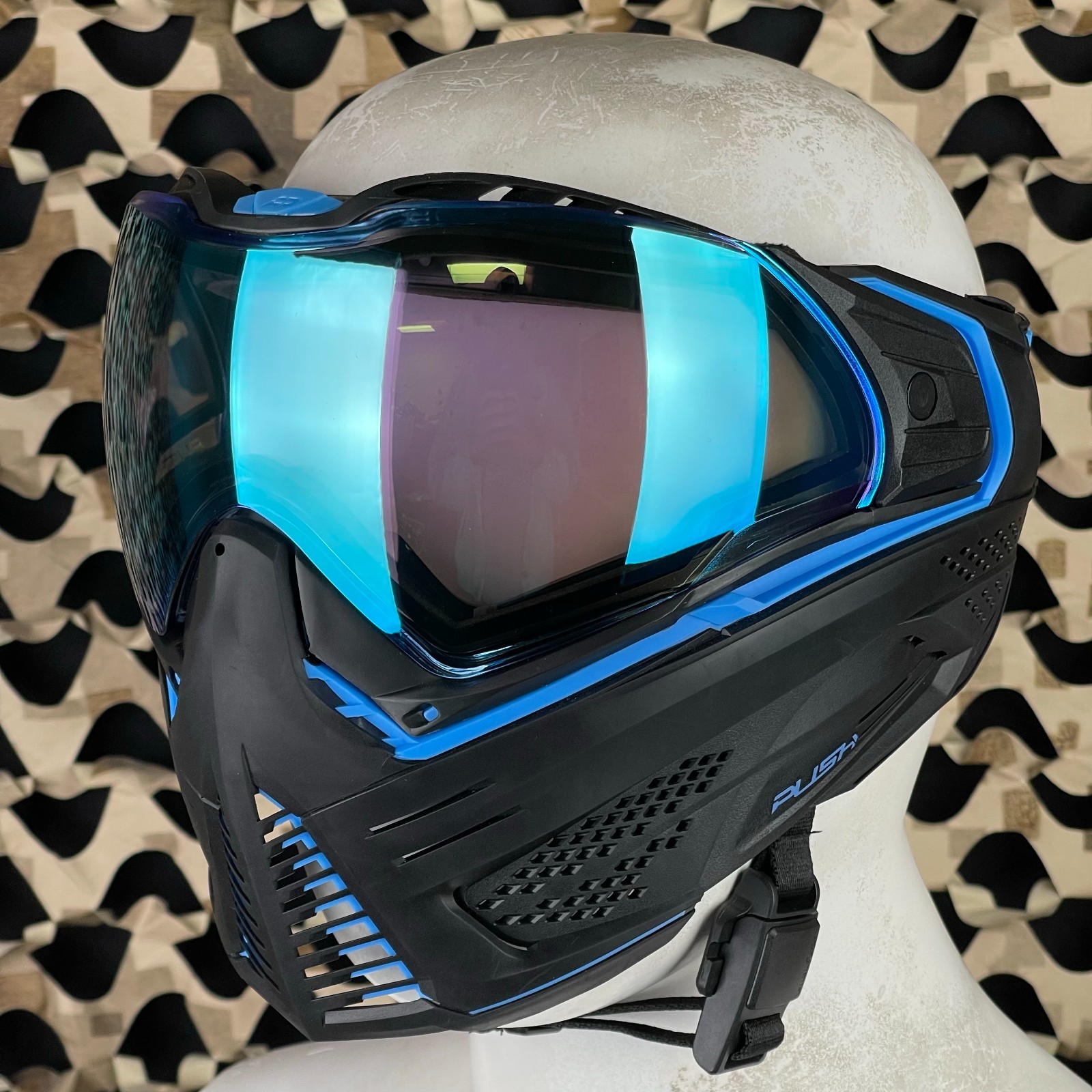 NEW Push Unite MK II Paintball Mask - Vortex - Chrome Blue