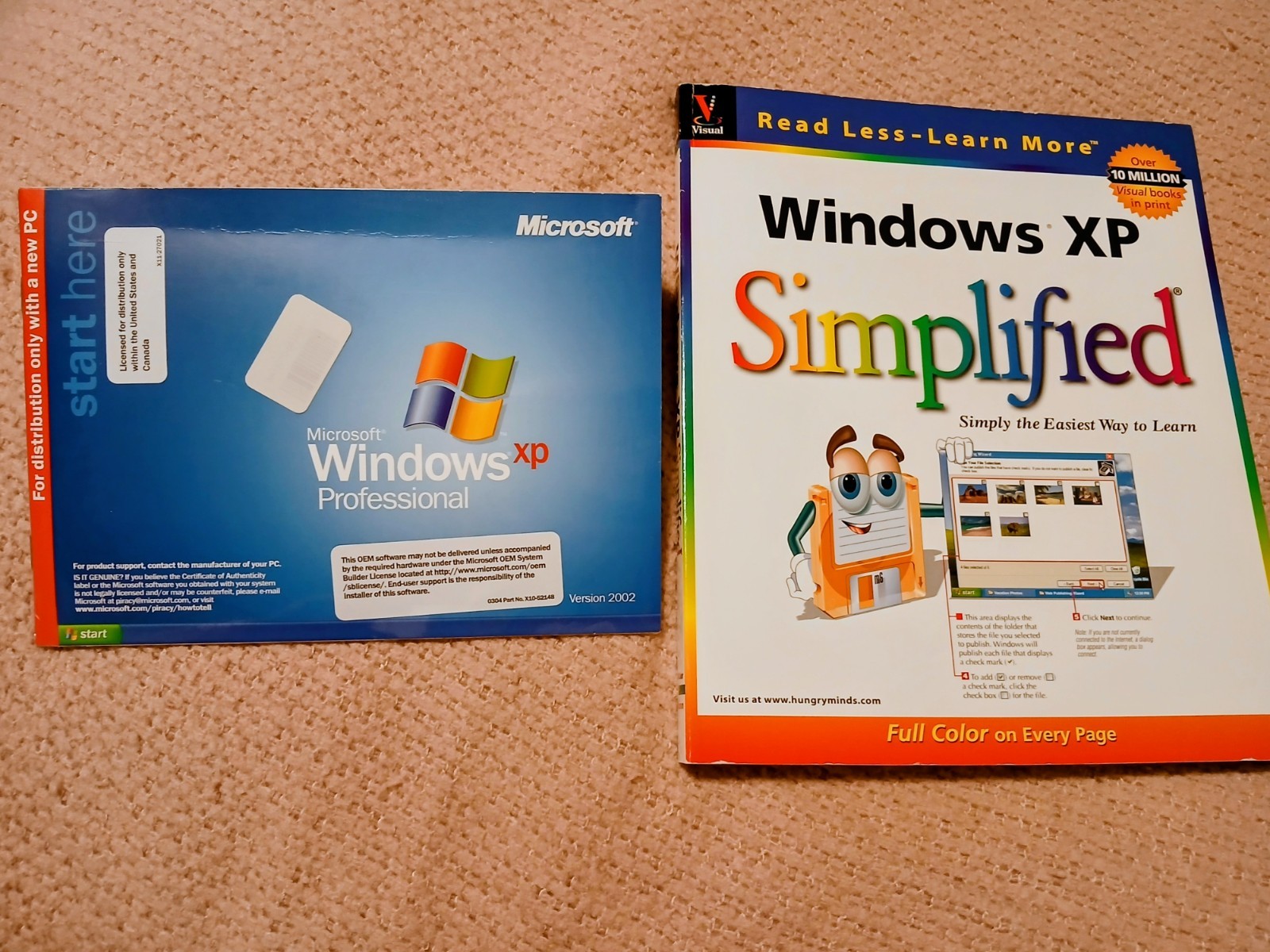 Microsoft Windows XP Professional Version 2002 OEM Software New Sealed CD Bundle