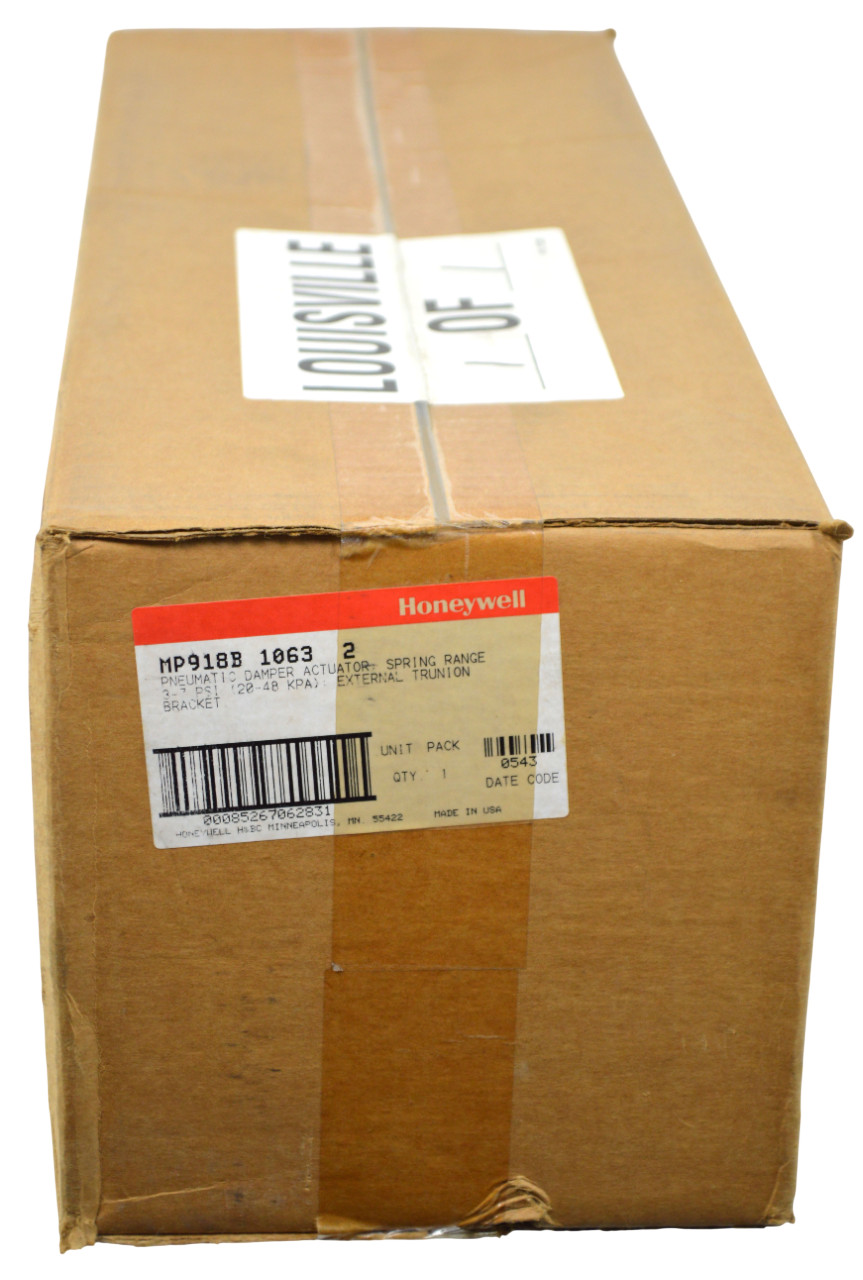 Honeywell MP918B-1063-2 Pneumatic Damper Actuator w/ Mount Bracket 3-7 PSI