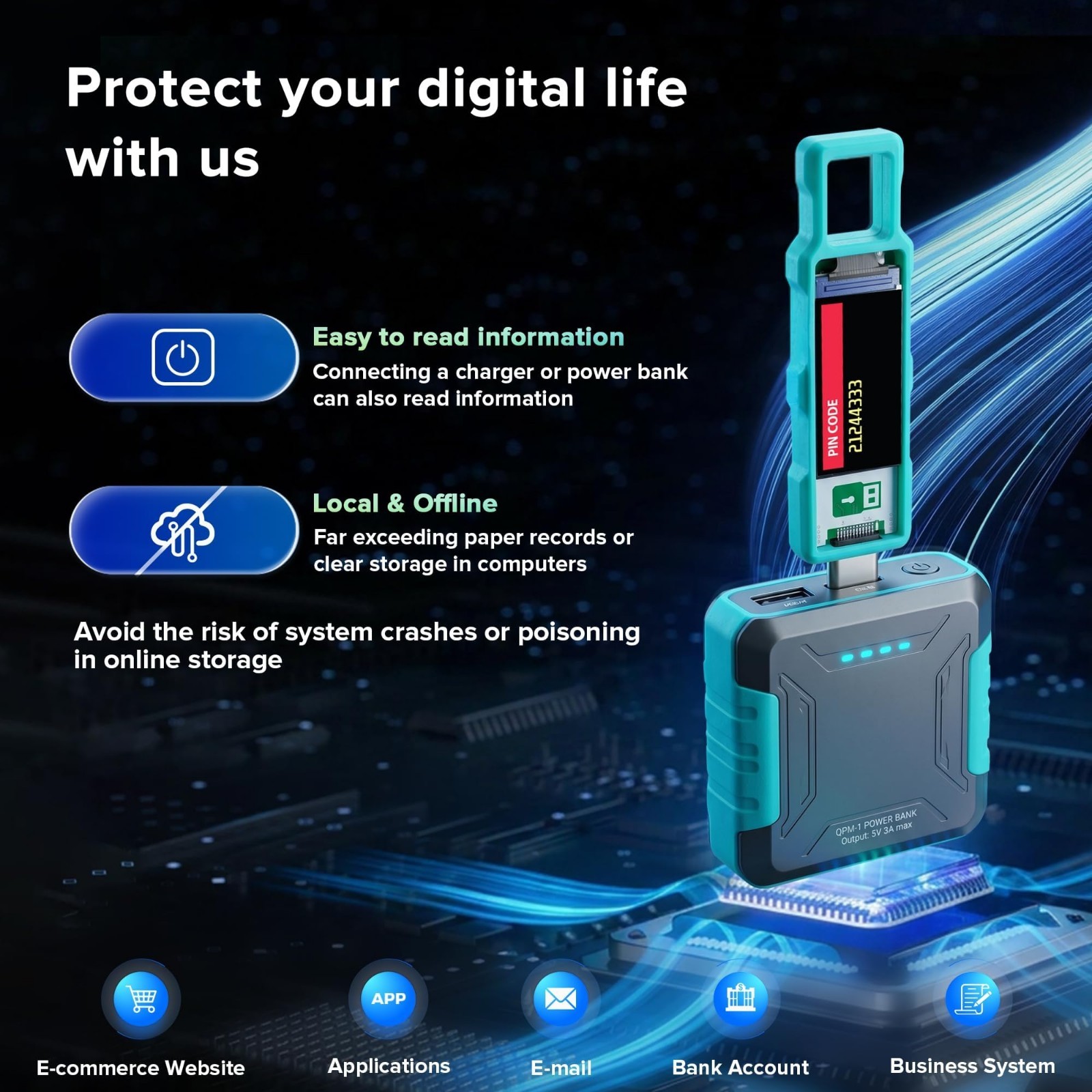 Secure Password Keeper - Auto Fill & Offline Storage Manager, Type-C Compatible