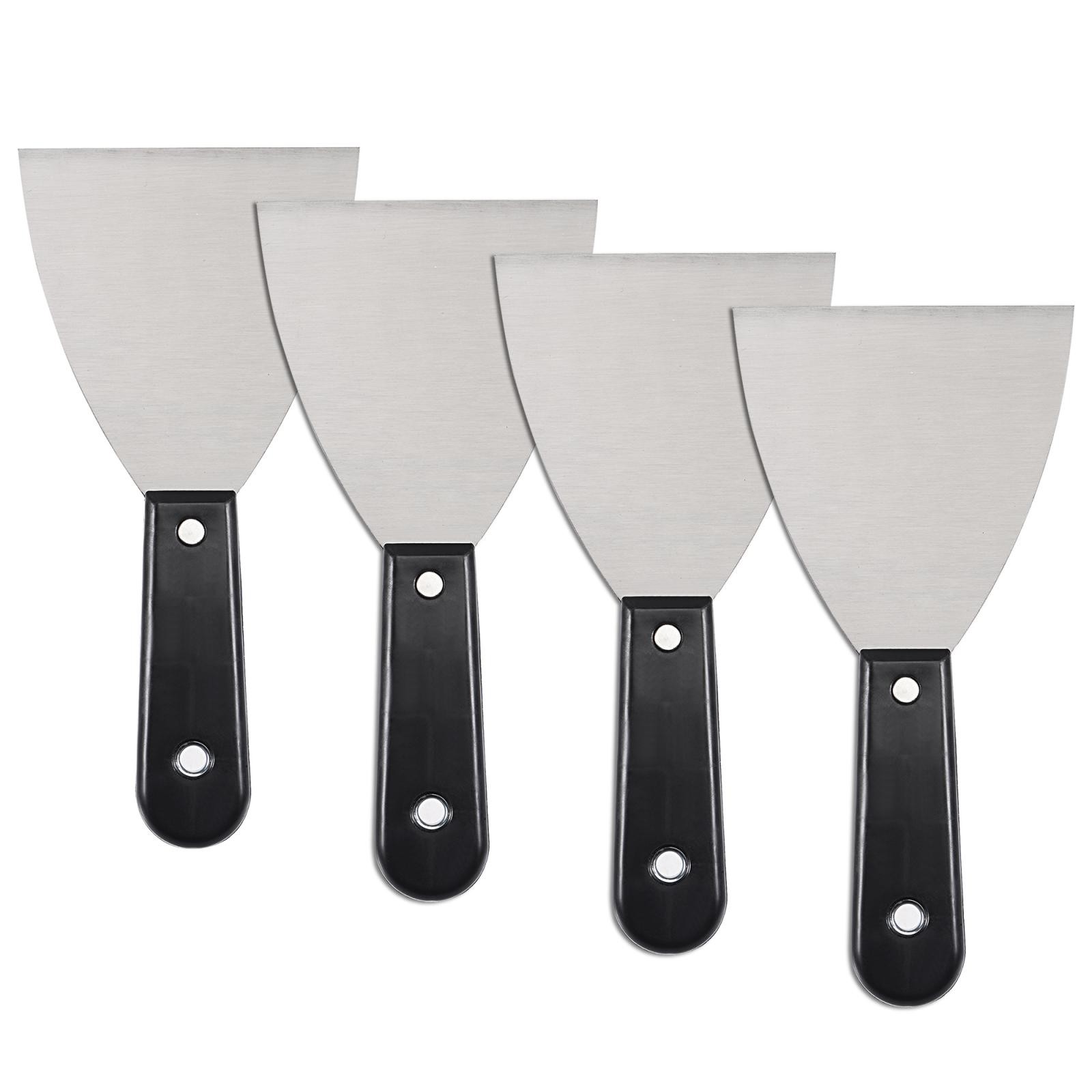 4pcs Putty Scraper 4" Spatula Drywall Repair Spreader 413 Stainless Steel Blade