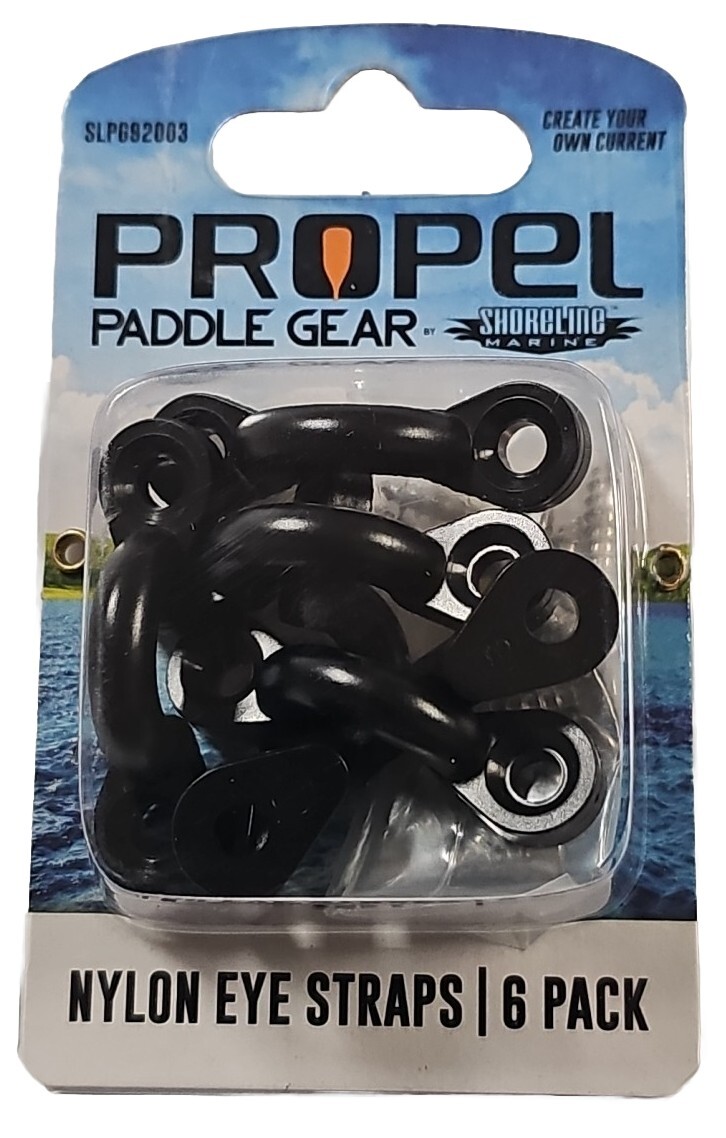 Shoreline Marine Propel Paddle Gear Kayak Nylon Eye Straps 6-Pack w/Hardware