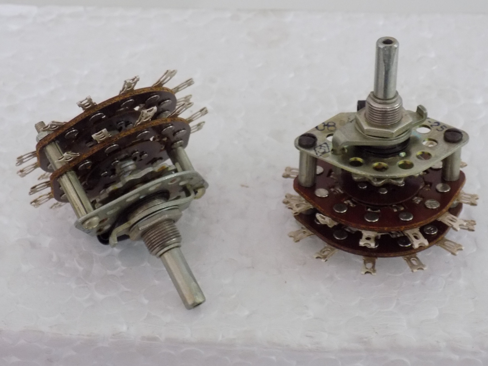 1x PGG3P6N-8 Rotary Switch 2 Deck 6 Pole 3 Position Military USSR Silver Plated