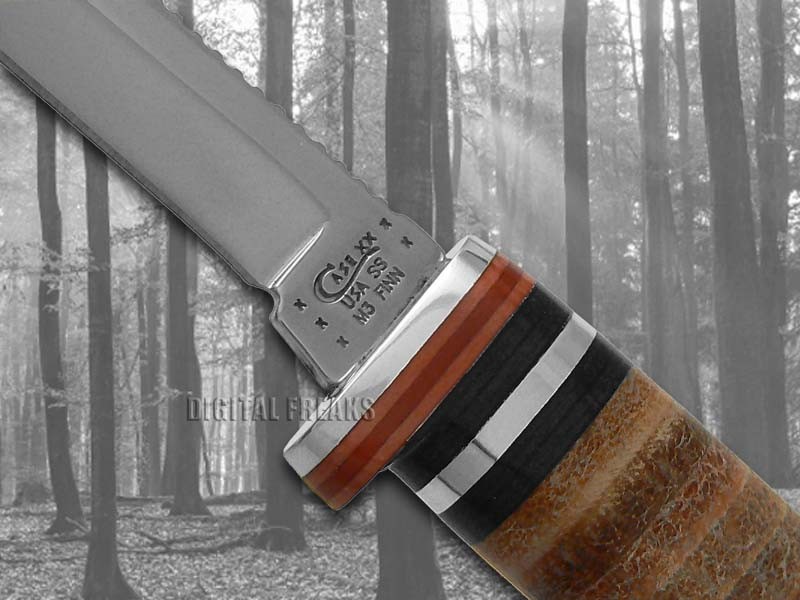 Case xx Small Fixed Blade Hunter Knife Polished Leather Handle 00379