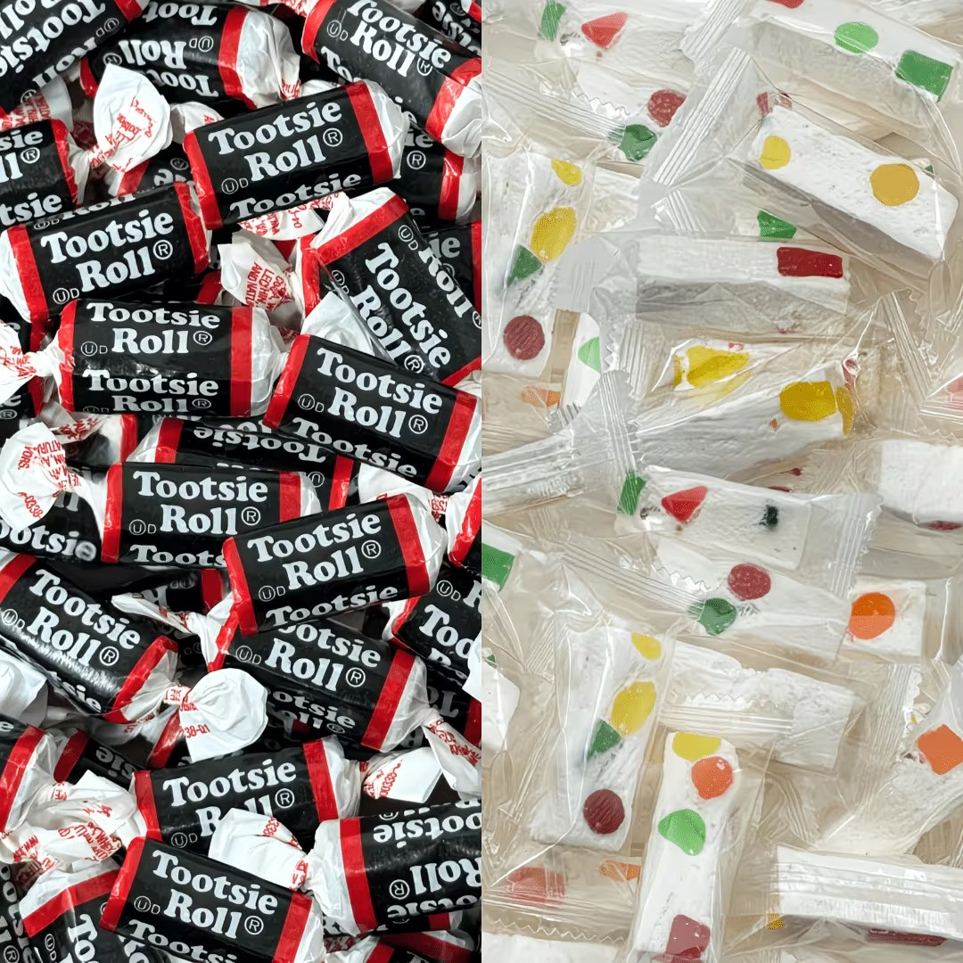Nougat & Tootsie Roll Candy Mix | 1LB ~ 2LB | Chewy Chocolate & Sweet Nougat Mix
