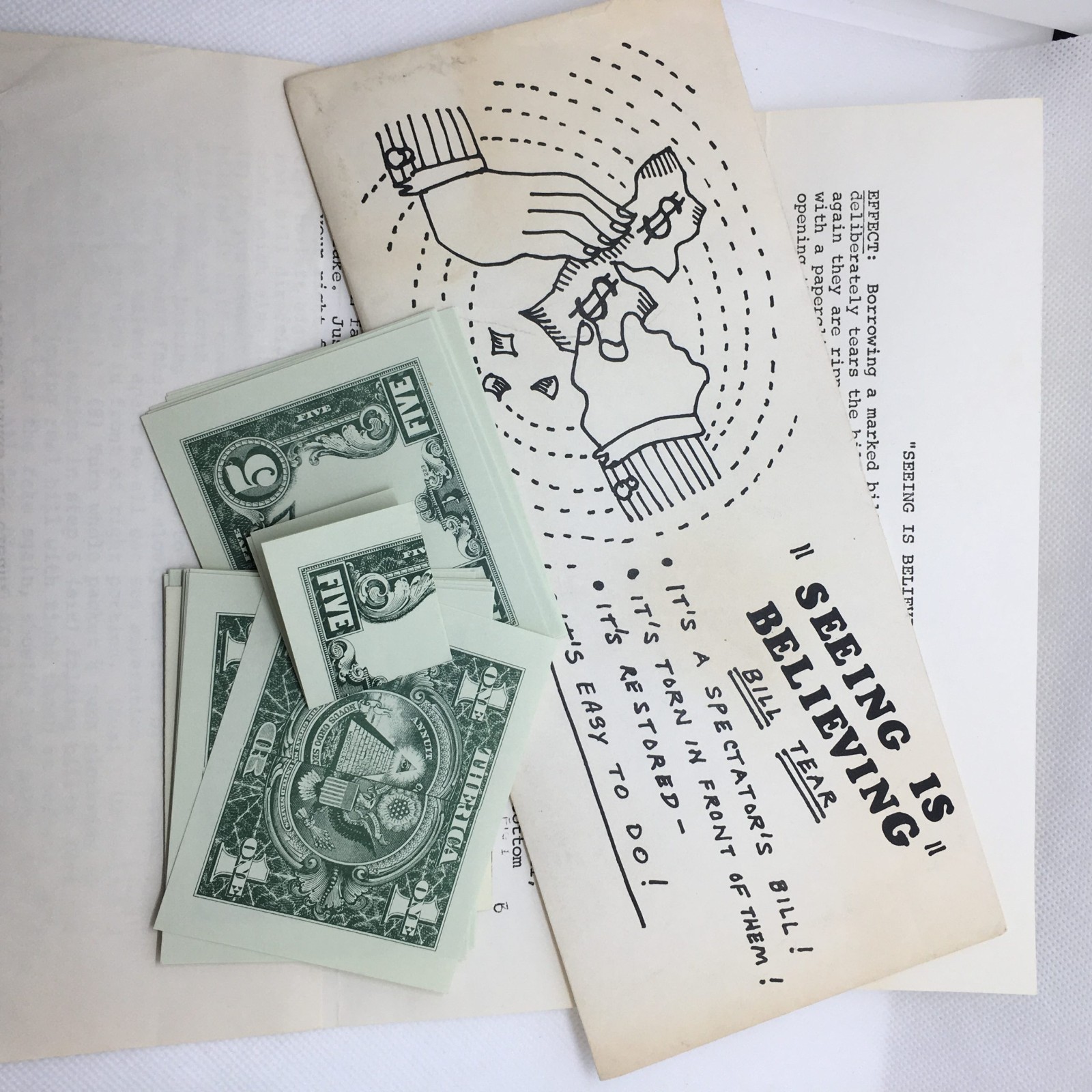 VINTAGE Seeing is Believing MAGIC TRICK ©70s instructions, & gimmicks