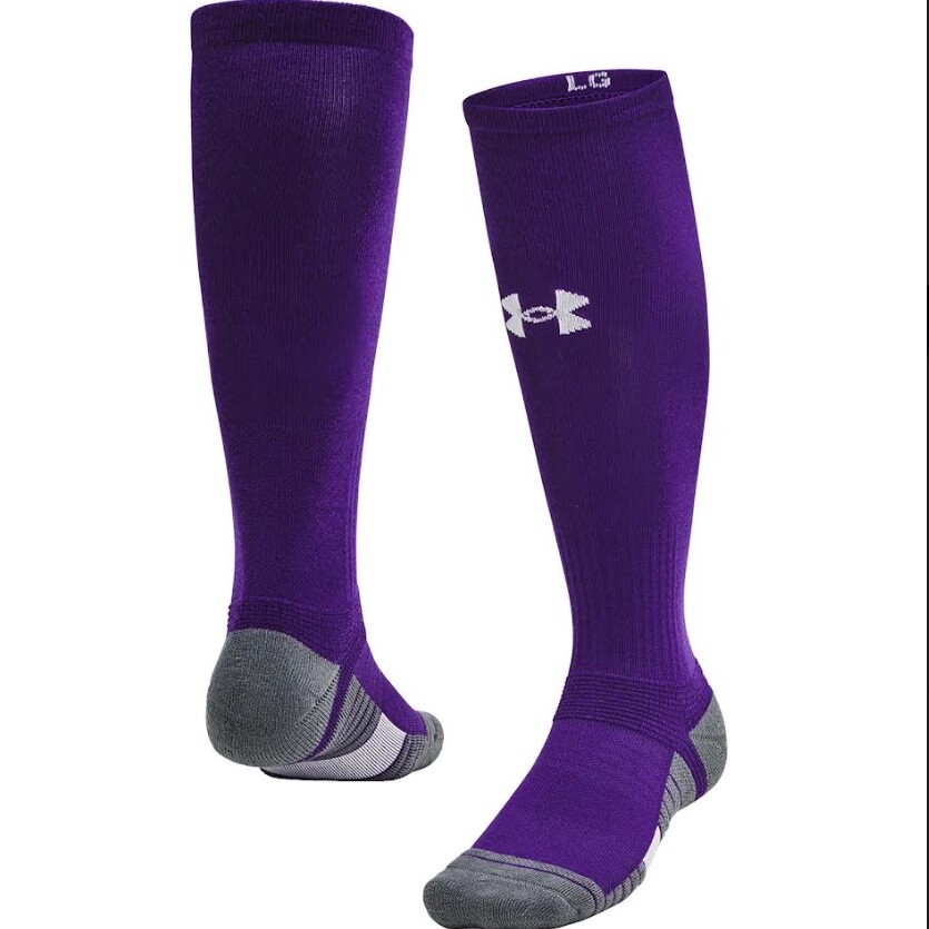 Under Armour UA Team Cushioned Over The Calf Baseball Football Socks 1386253