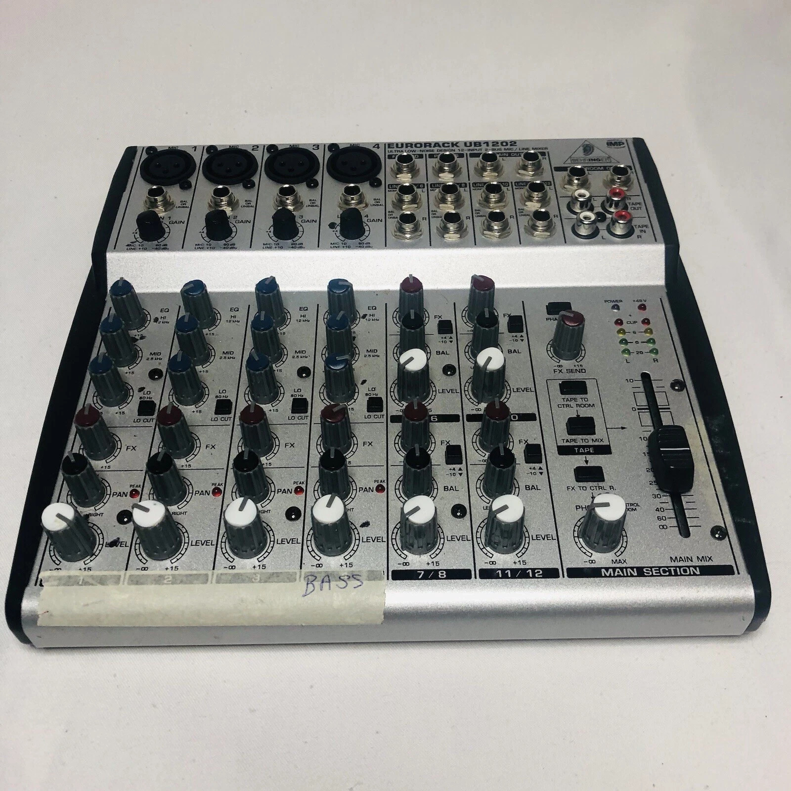 Behringer Eurorack UB1202 12 Input Mic /  Line Mixer Tested With Power Supply