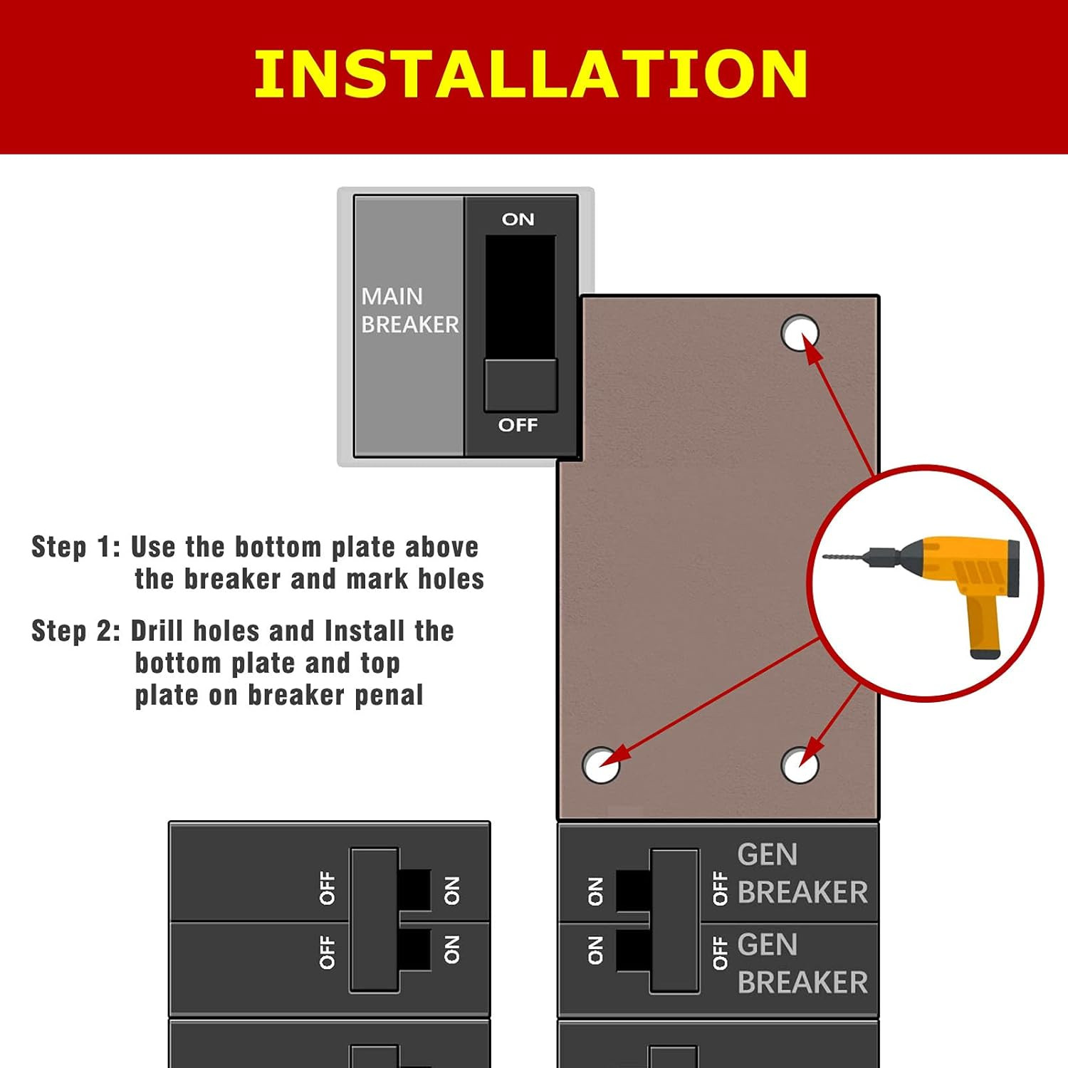 Generator Interlock Kit Compatible Square D Vertical Main 150 200 Amp