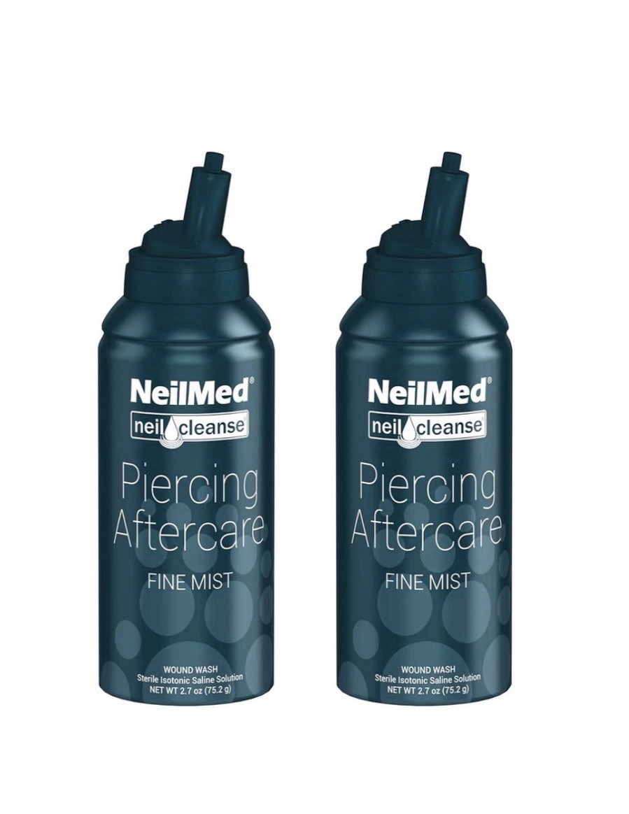 Neilmed 2 Pack NeilCleanse Piercing Aftercare Fine Mist Travel Size 2.7 Oz NEW
