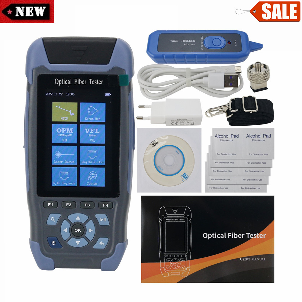 900D OTDR Optical Time Domain Reflectometer 800NM-1700NM 500M-60KM With OPM VFL