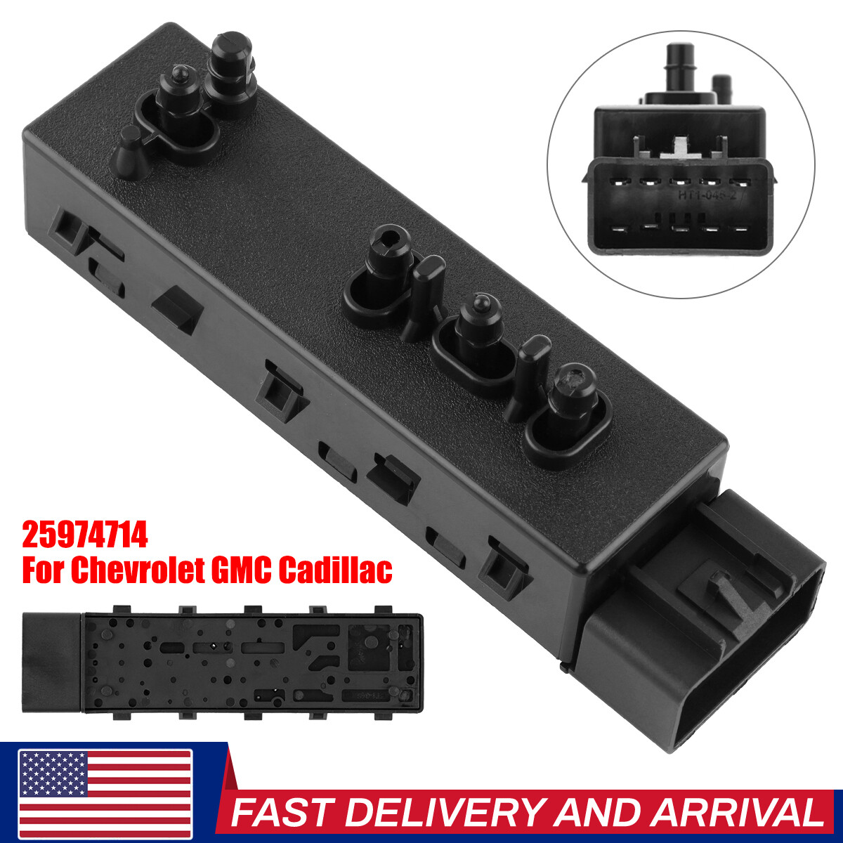 Driver Side Power Seat Control Switch 25974714 For 2010-2015 Chevrolet Camaro※US