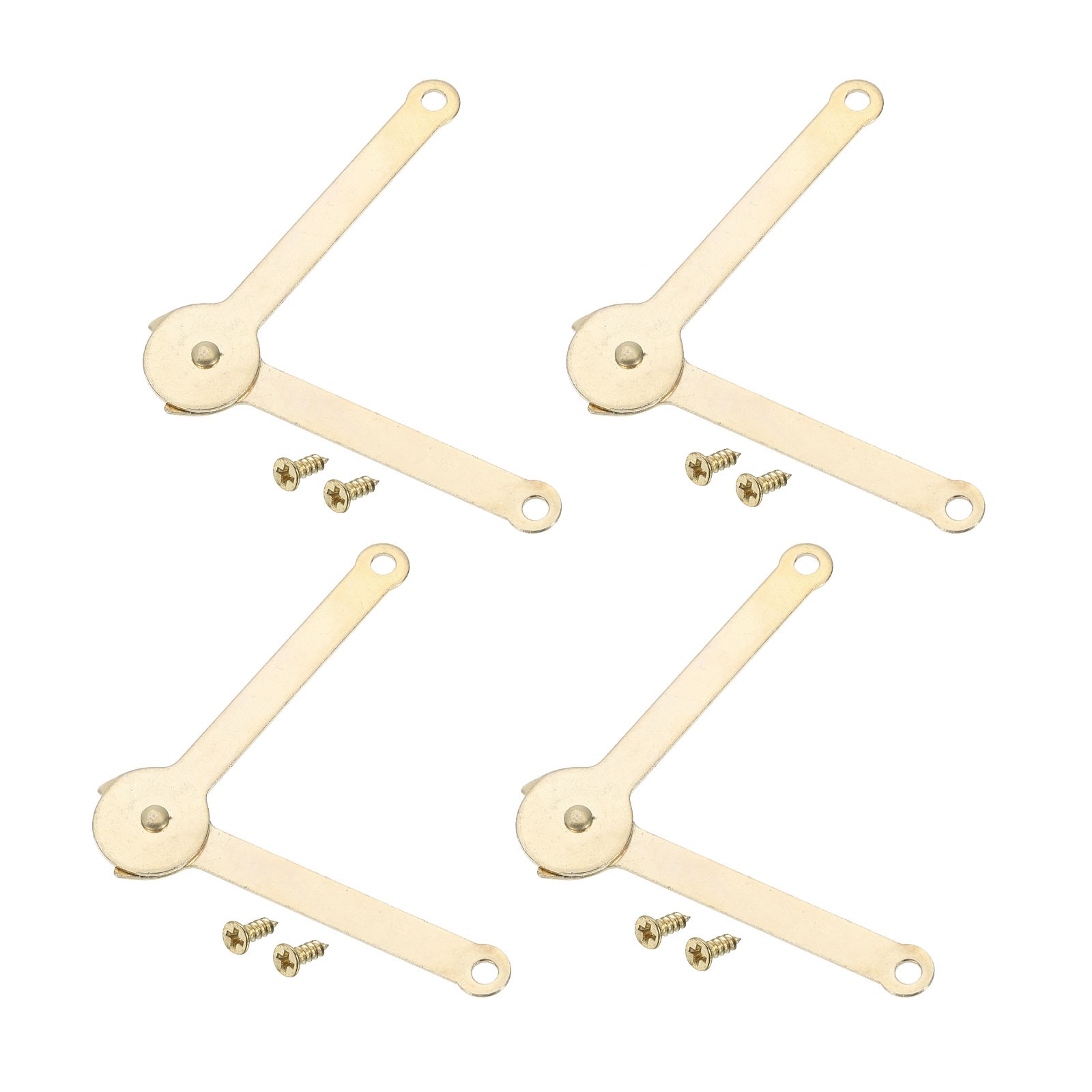 4pcs Lid Support Hinge, 4.5"x0.79" Gold Rotary Hinges