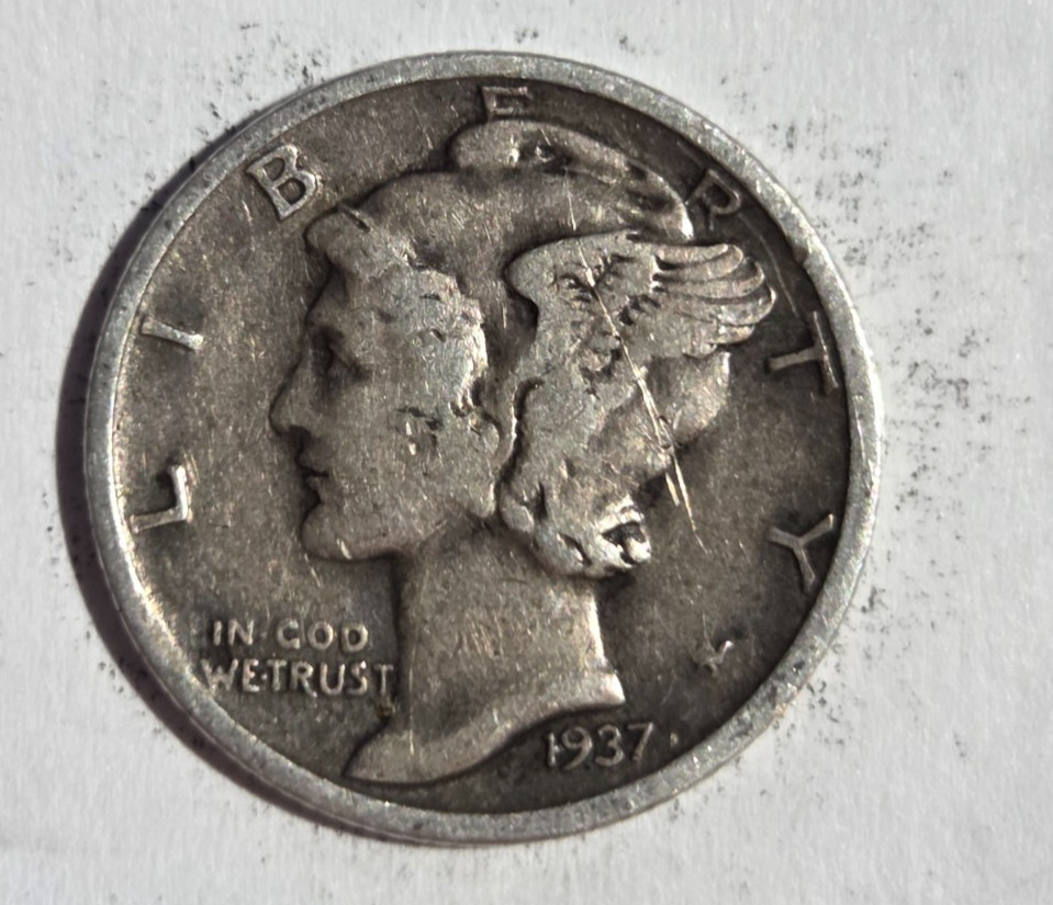 1937 S Mercury Dime