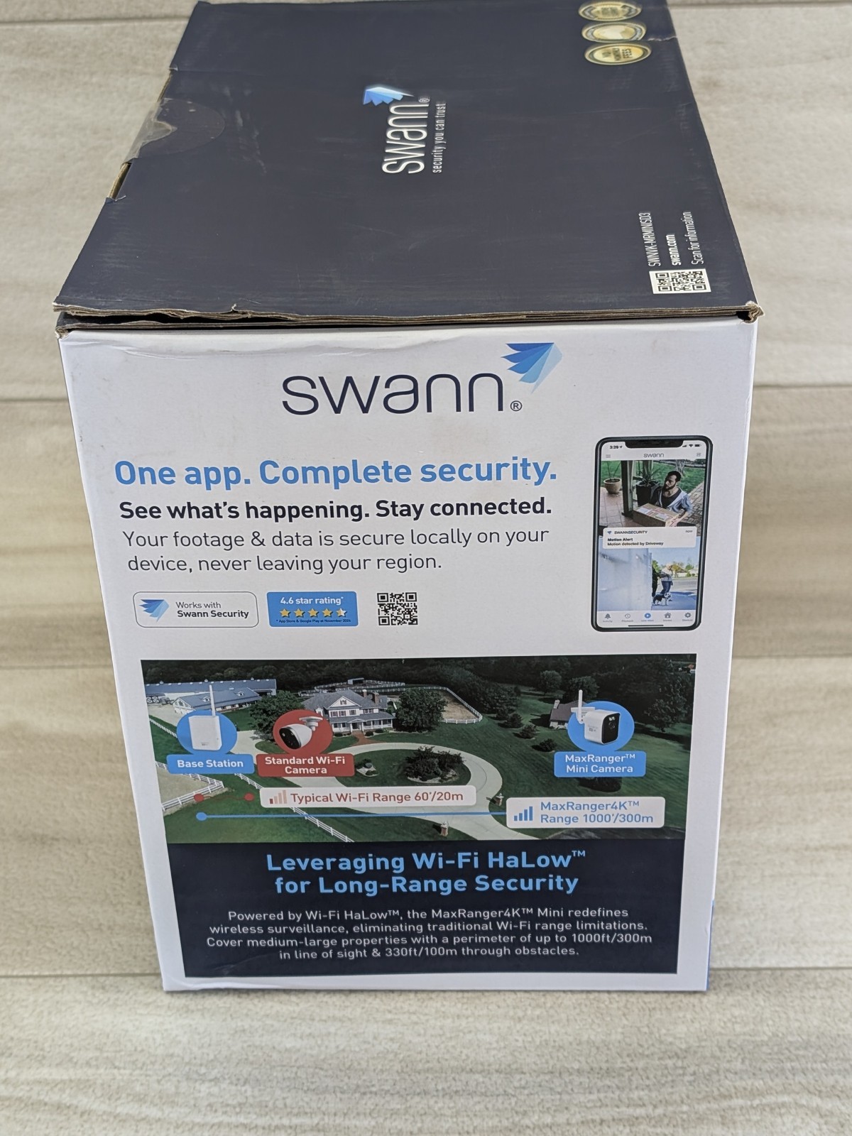 Swann MaxRanger4K 3-Camera Long-Range Wireless Security System Max Ranger 4K New