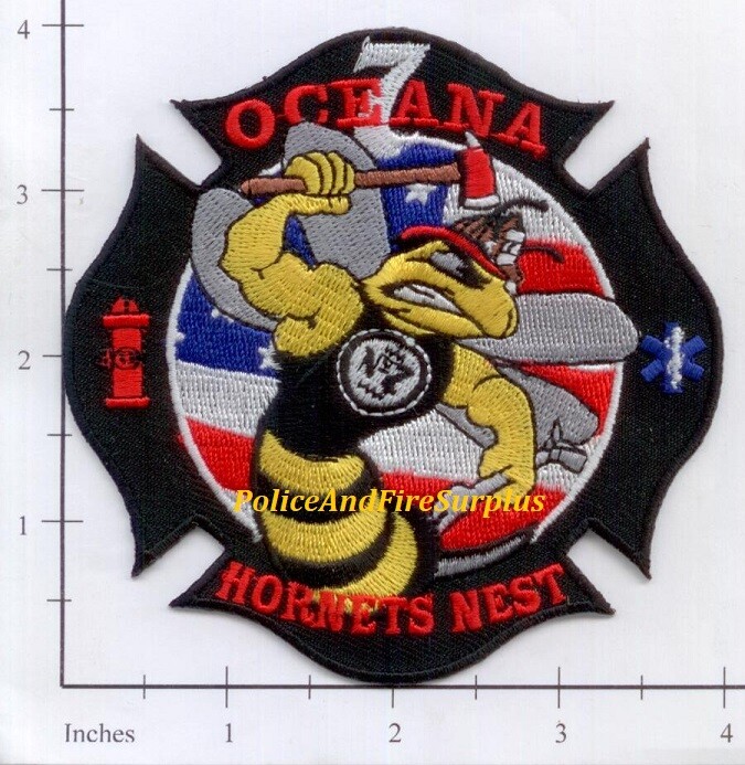 Virginia - Virginia Beach Navy Air Station 7 VA Fire Dept Patch Oceana Hornets