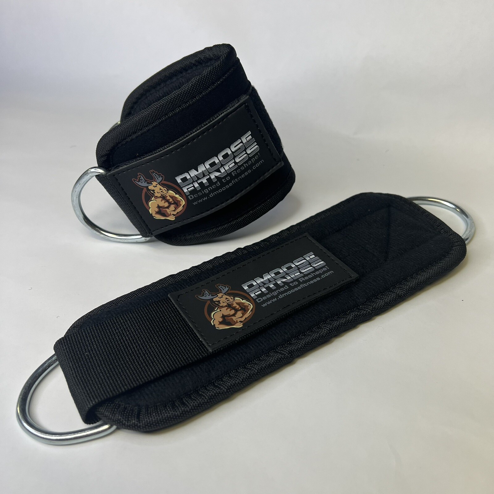 NEW! 2-Pack • DMoose Ankle Strap • Cable Machine Attachments • Gym Black (Pair)