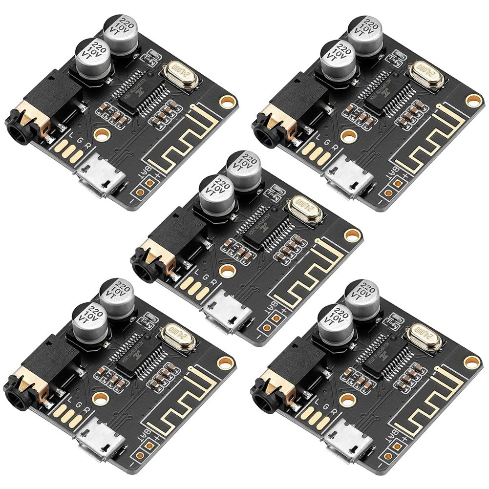 5pcs Bluetooth Audio Receiver Board BT 5.0 Stereo Audio Amplifier 3.7-5V5646