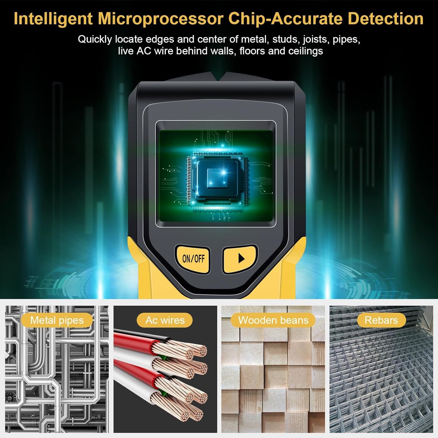 Wall Scanner Stud Finder with LCD Display for Home DIY Mounting 5 in 1