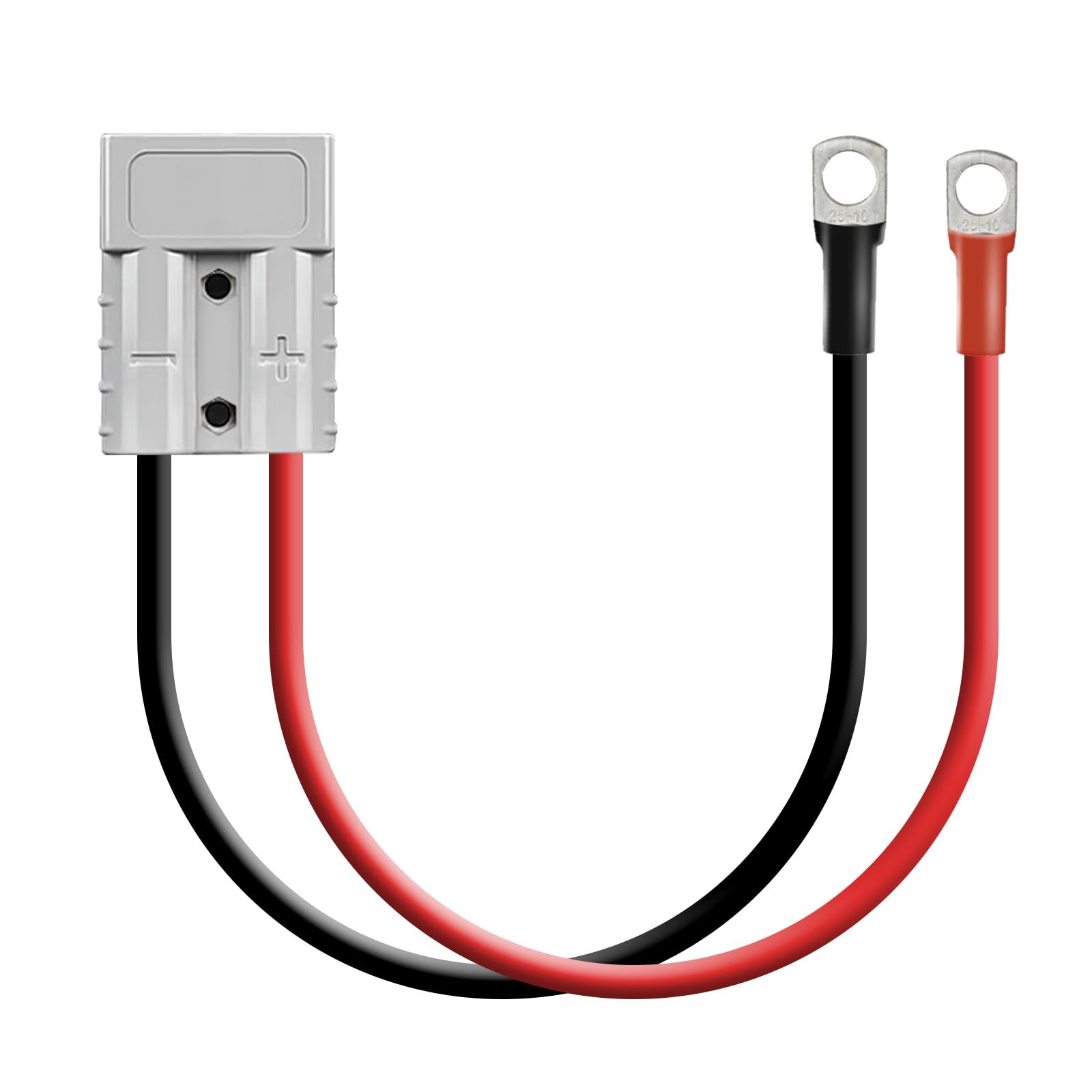 1 Pcs 120A Battery Connector Plug, 4 AWG, 600V 0.98ft, M8 Battery Cables, Wat...