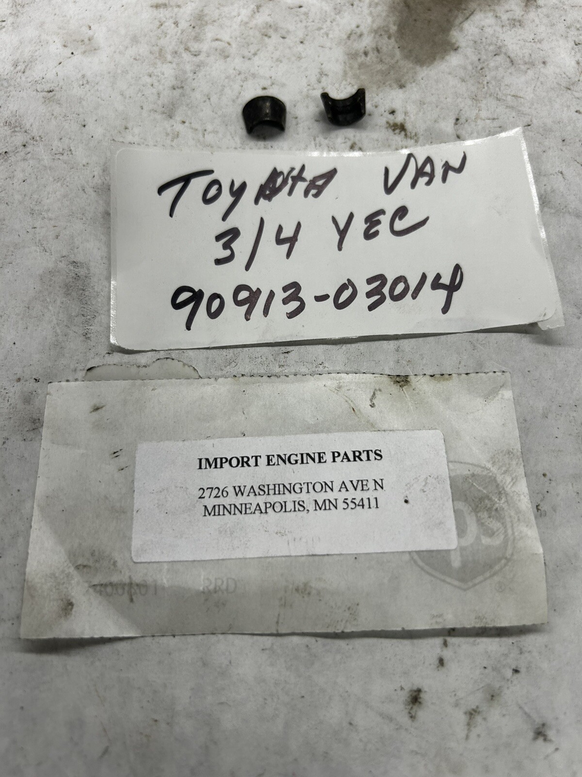VALVE KEEPER *USED* FITS TOYOTA VAN 1998cc 3YEC 1984-1985 90913-03014 USED PAIR