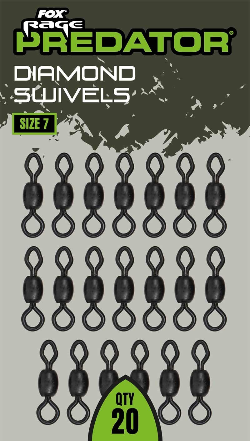 FOX RAGE PREDATOR DIAMOND SWIVELS
