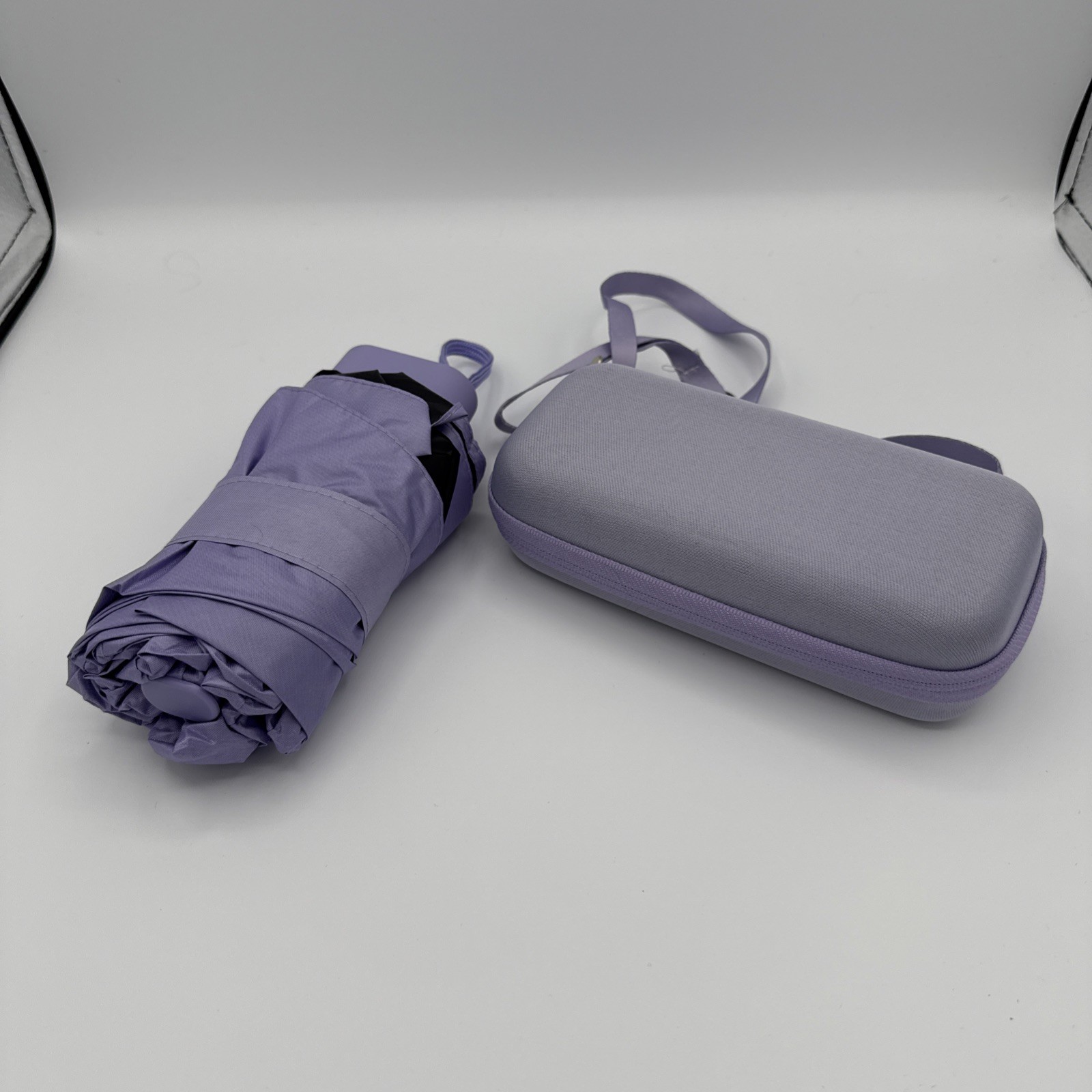 Compact Travel Umbrella with Case - Med Spa - Lightweight Small 34” Purple