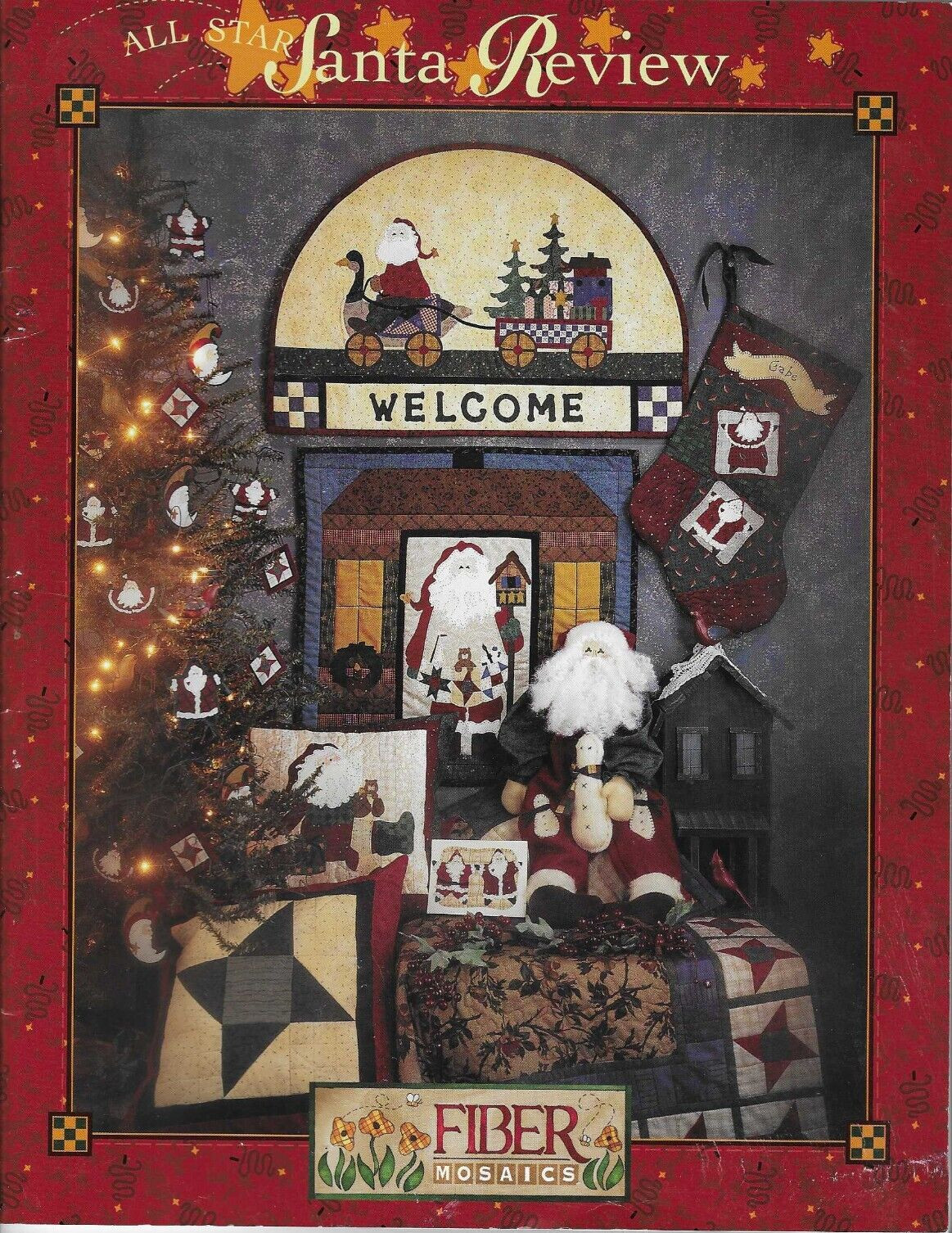 Fiber Mosaics All Star Santa Review by Leslie Beck Quilts Patterns Pillows Rugs