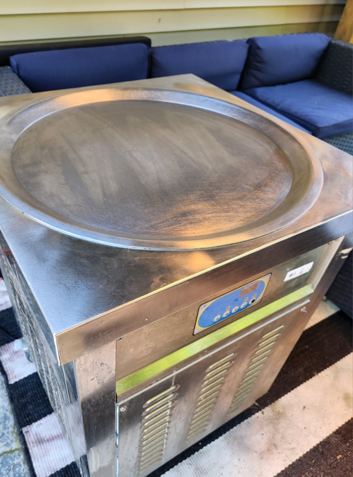 Kolice ETL Commercial Fried Ice Cream Roll Machine-22'' Round Pan,Auto Defrost