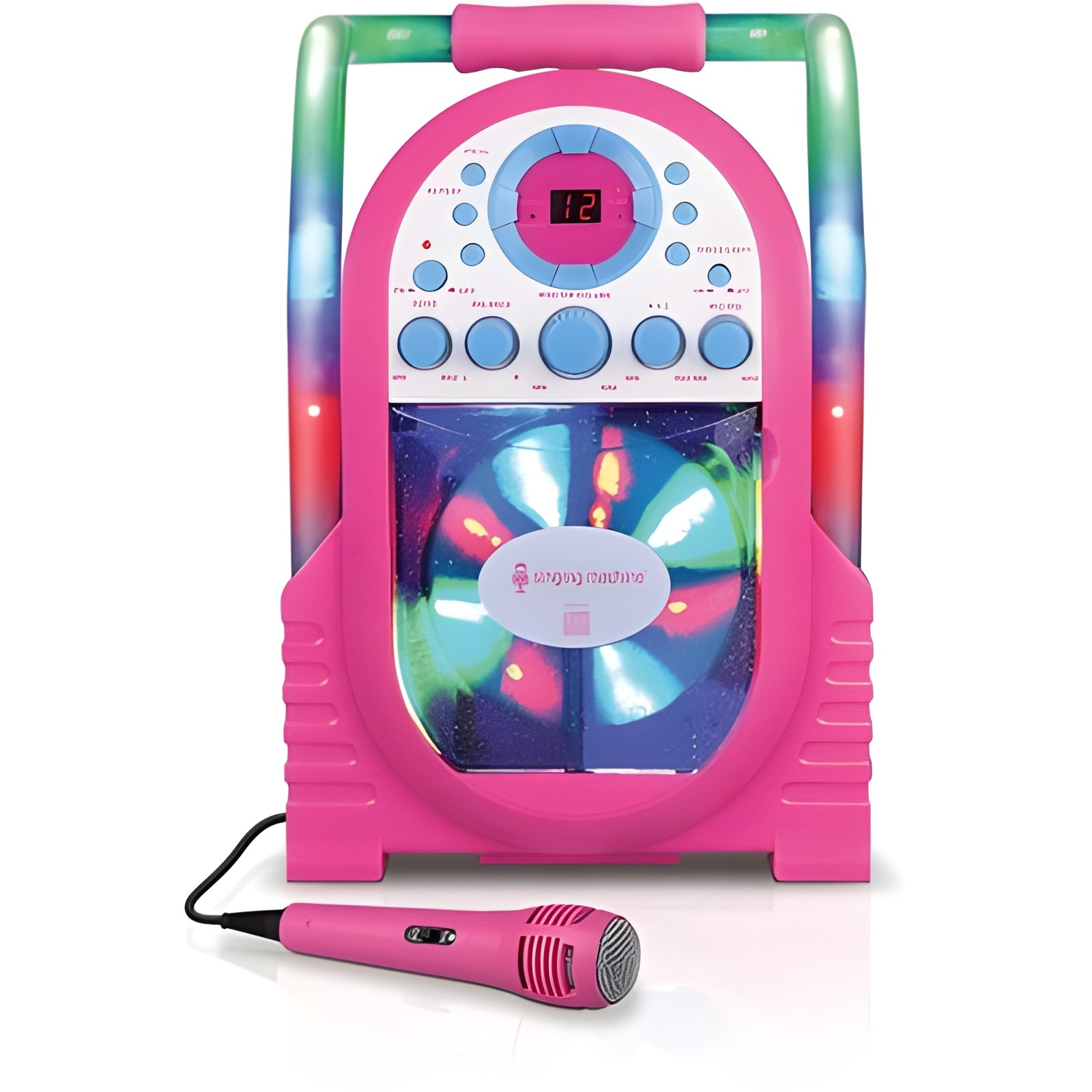 Singing Machine SML505 Portable Karaoke Machine CD+G Player Disco Lights Pink Us