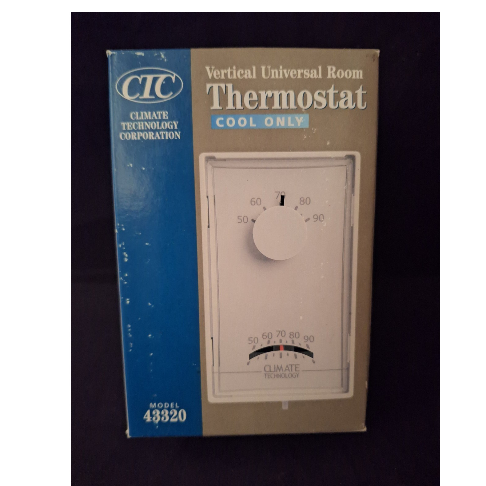 CTC Vertical Room Thermostat Cool-Off Dial Control 24V Model 43320